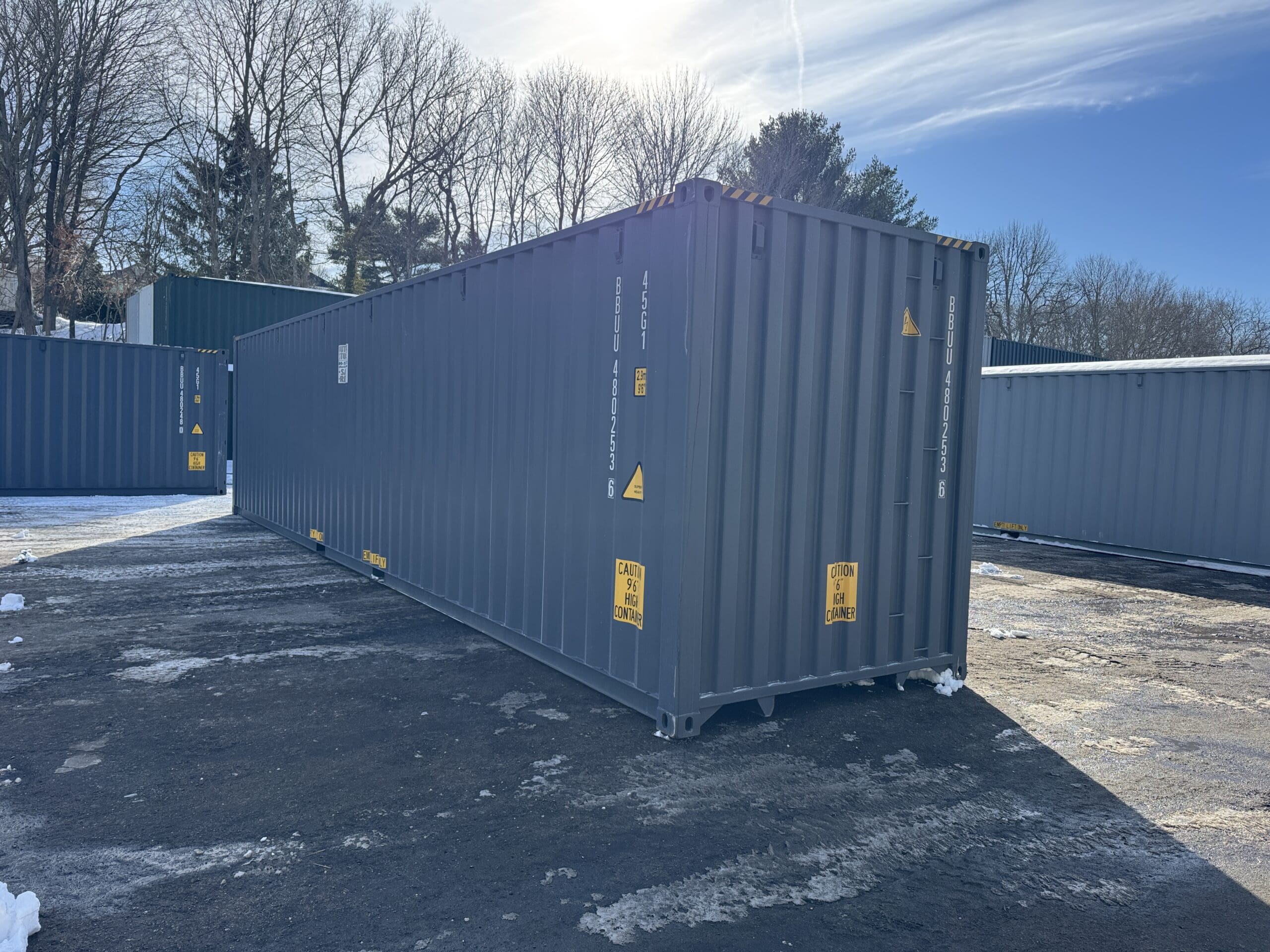 40ft New High Cube Shipping Container – Wind & Watertight – Gray — 40ft — new (image 10 of 12)