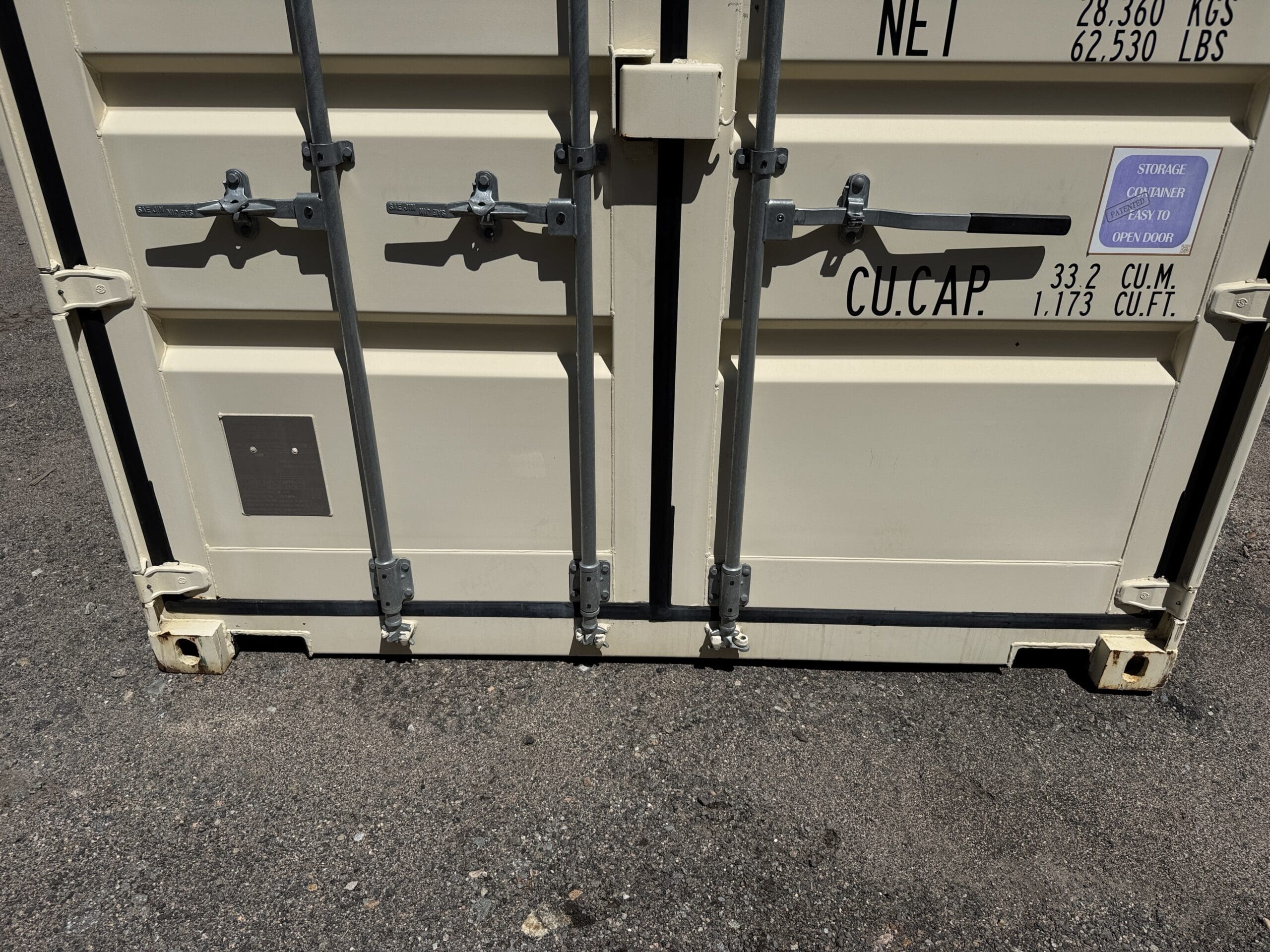 20ft Used Shipping Container – Wind & Watertight – Beige — 20ft — used (image 5 of 12)