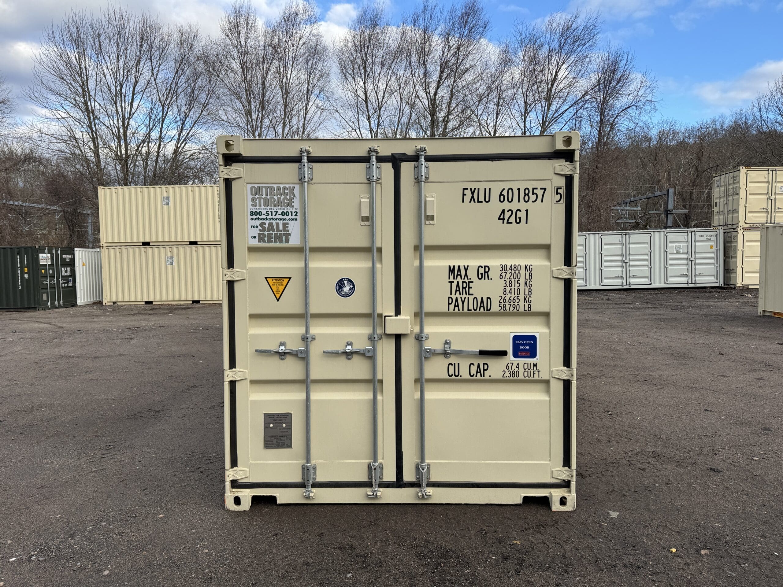 40ft New Shipping Container – Wind & Watertight – Beige — 40ft — new (image 3 of 12)