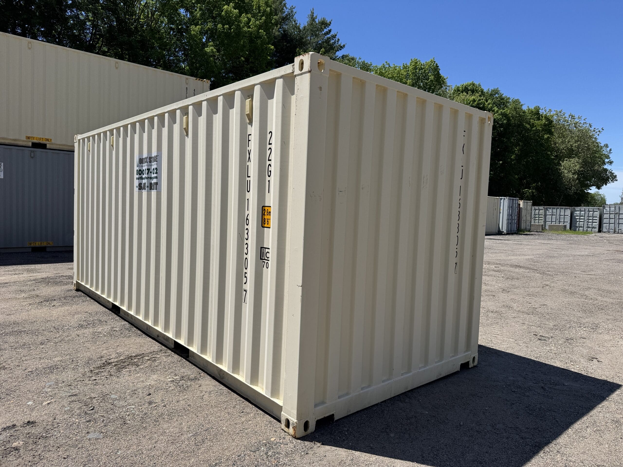 20ft Used Shipping Container – Wind & Watertight – Beige — 20ft — used (image 10 of 12)
