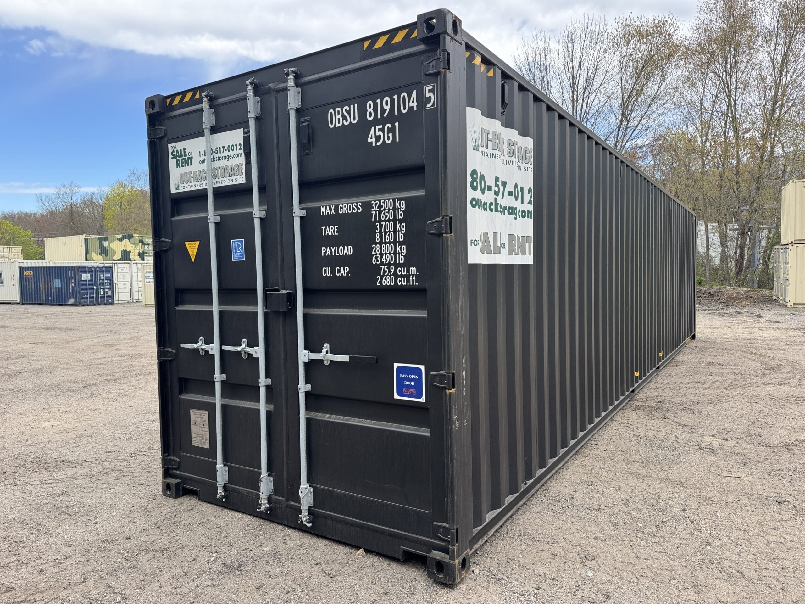 40ft New High Cube Shipping Container – Wind & Watertight – Black — 40ft — new (image 11 of 12)
