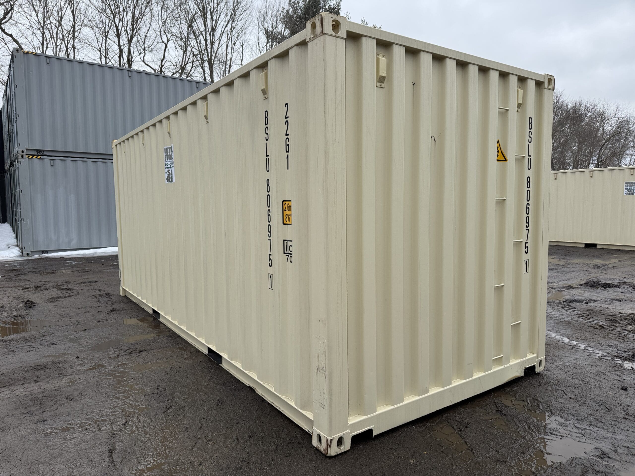 20ft New Shipping Container – Wind & Watertight – Beige — 20ft — new (image 11 of 12)