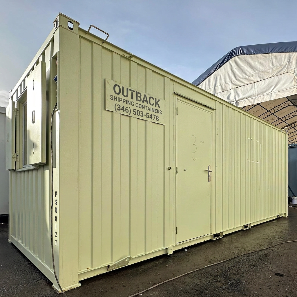 21x8ft — Office & Storage Unit 50/50 Split — Cabin / Container Store — Portable Anti-Vandal Building - image 1