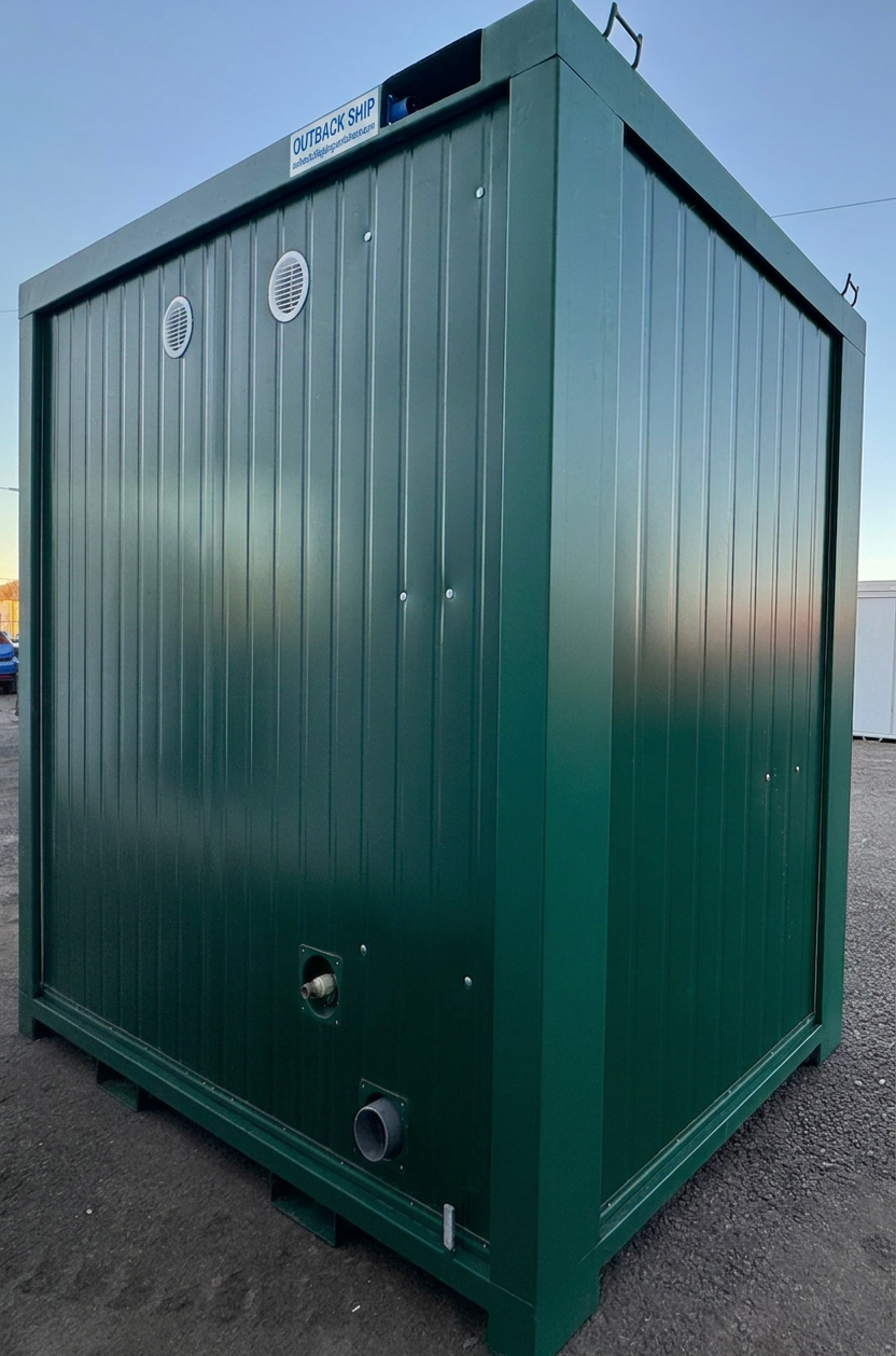 Toilet & Shower Block — 8 x 5 ft Brand New Portable — Green — No 855G — product gallery image 9 of 9