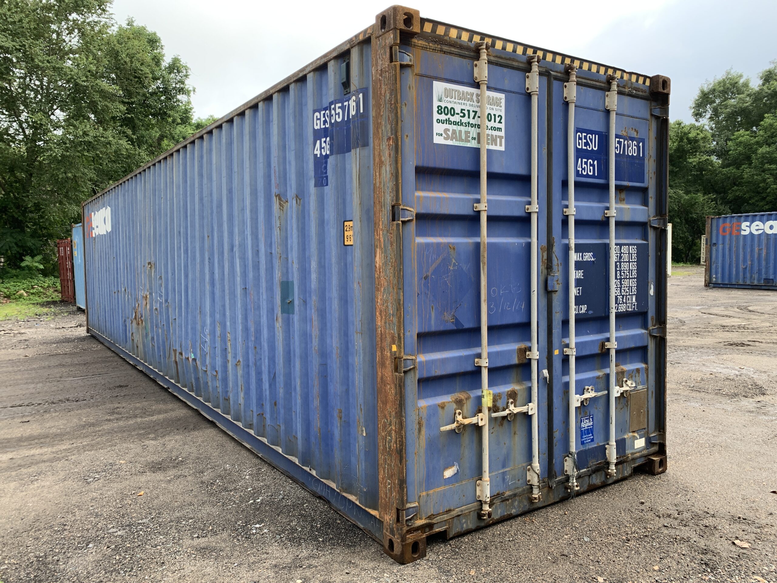 40ft Used High Cube Shipping Container – Wind & Watertight – Blue — 40ft — used (image 11 of 12)