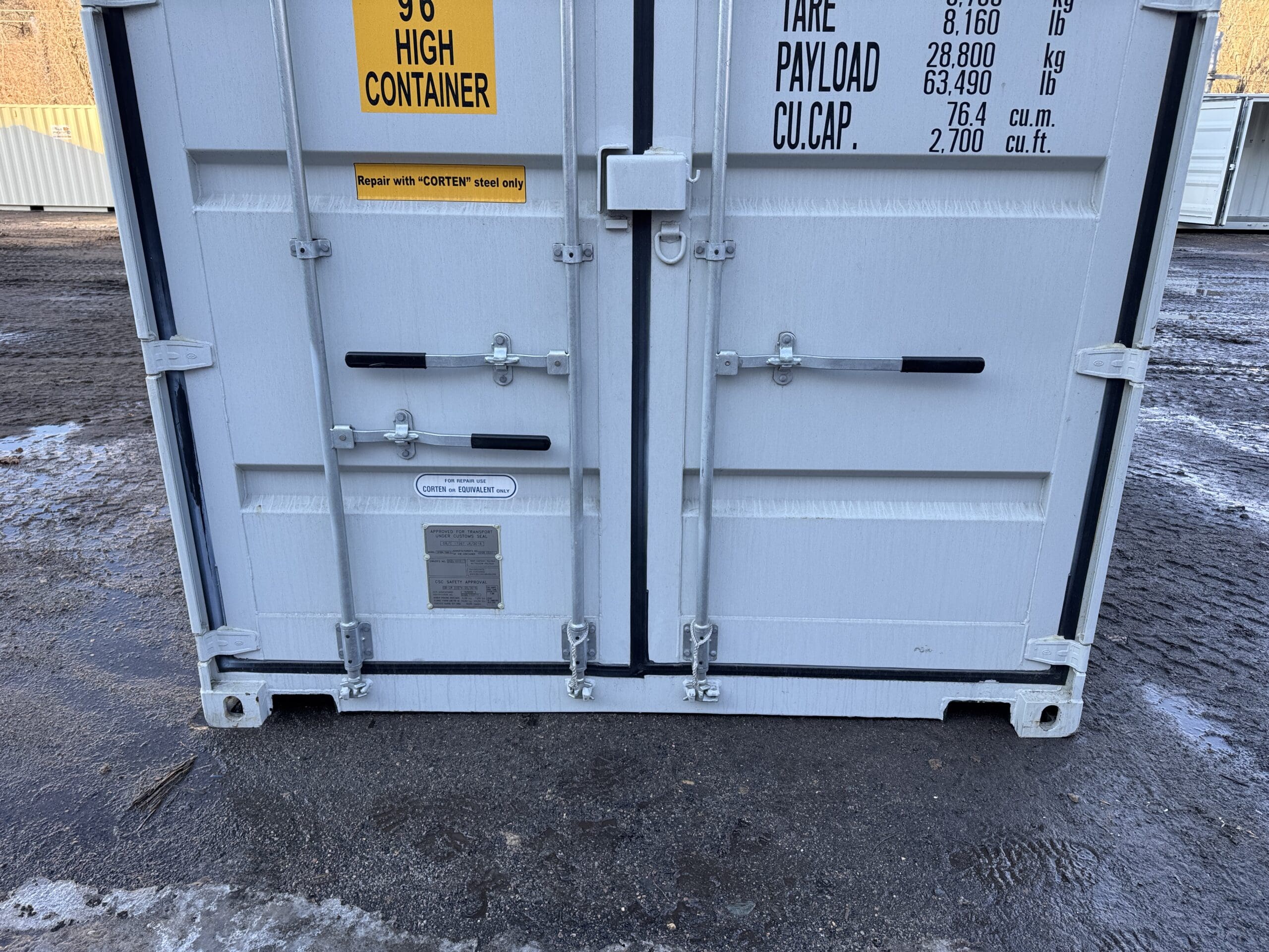 40ft New High Cube Shipping Container – Wind & Watertight – Lt Gray — 40ft — new (image 6 of 12)