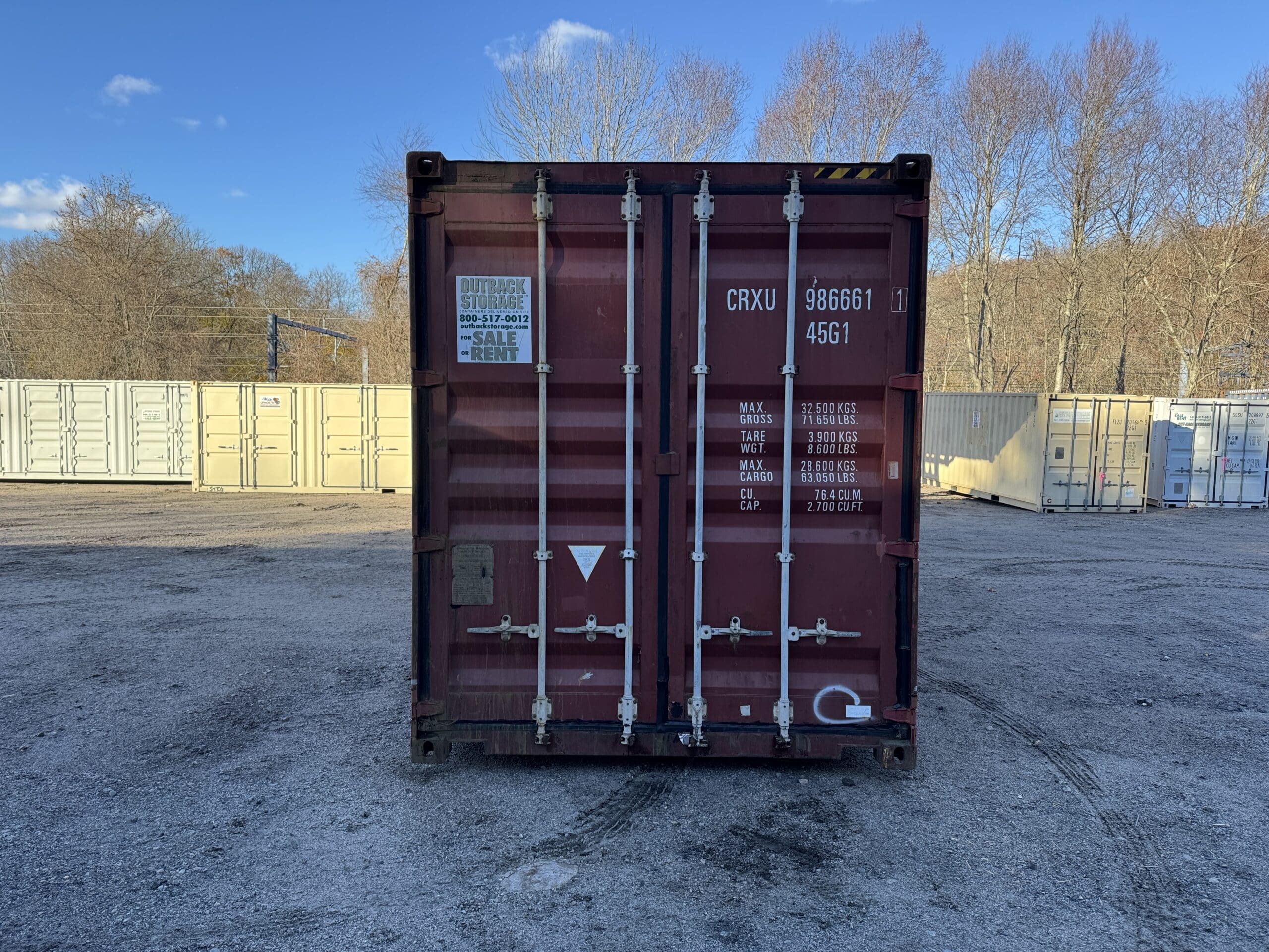 40ft Used High Cube Shipping Container – Wind & Watertight – Red — 40ft — used (image 3 of 12)