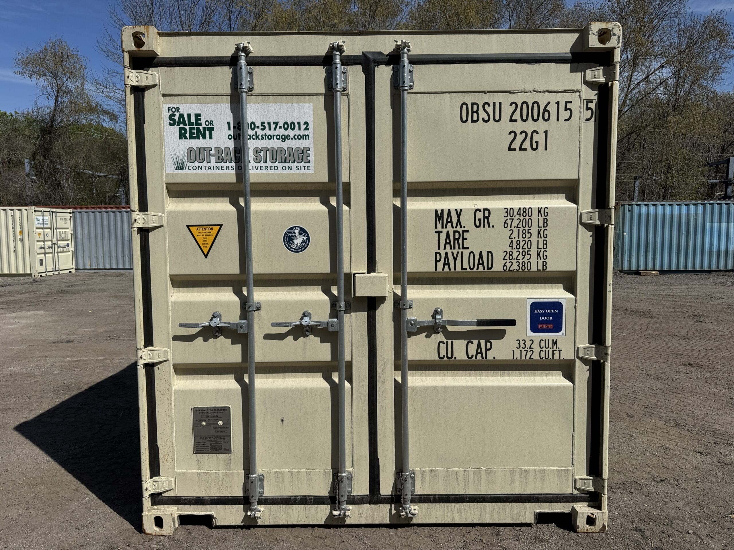 20ft New Shipping Container – Wind & Watertight – Beige — 20ft — new (image 3 of 12)