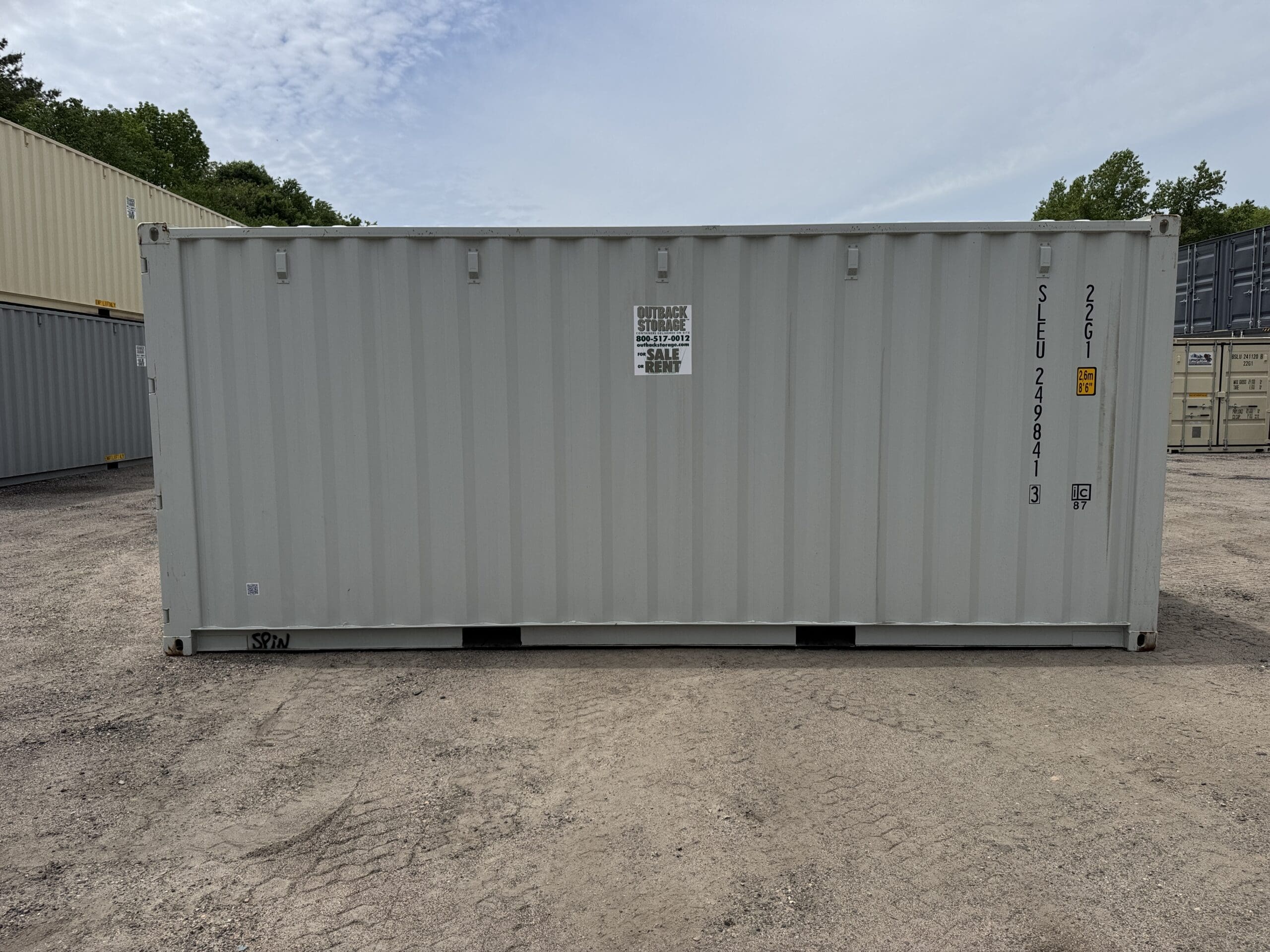 20ft New Shipping Container – Wind & Watertight – Gray — 20ft — new (image 9 of 12)