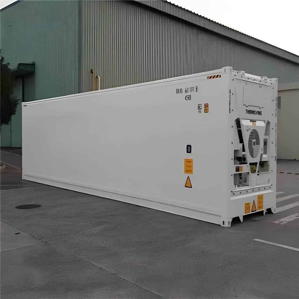 40ft Refrigerated Shipping Container — Front Exterior View | Outback Shipping Containers 40ft Refrigerated Shipping Container — 40ft — used (image 1 of 5)