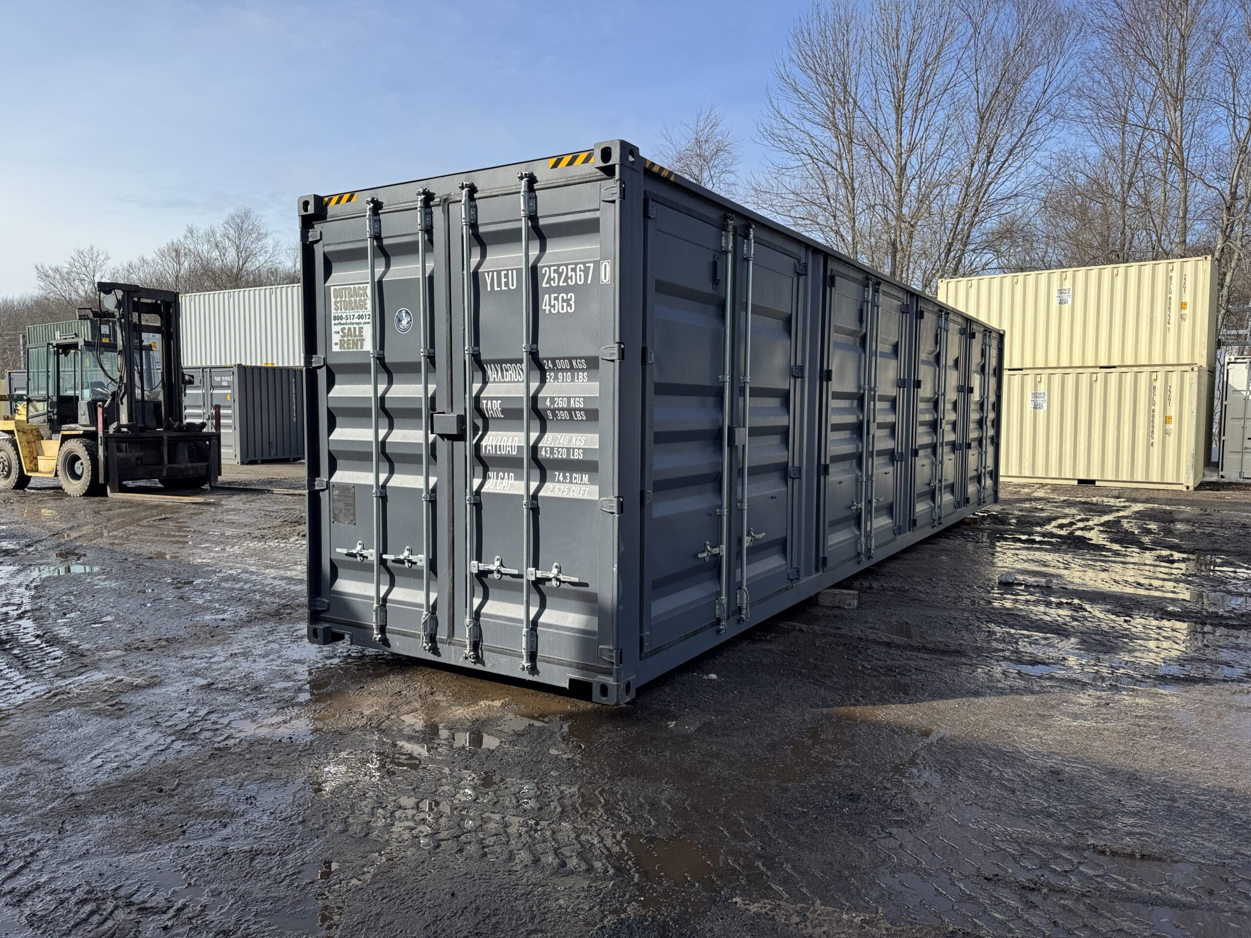 40ft New High Cube Shipping Container – Wind & Watertight – Dk Gray — 40ft — new (image 8 of 12)