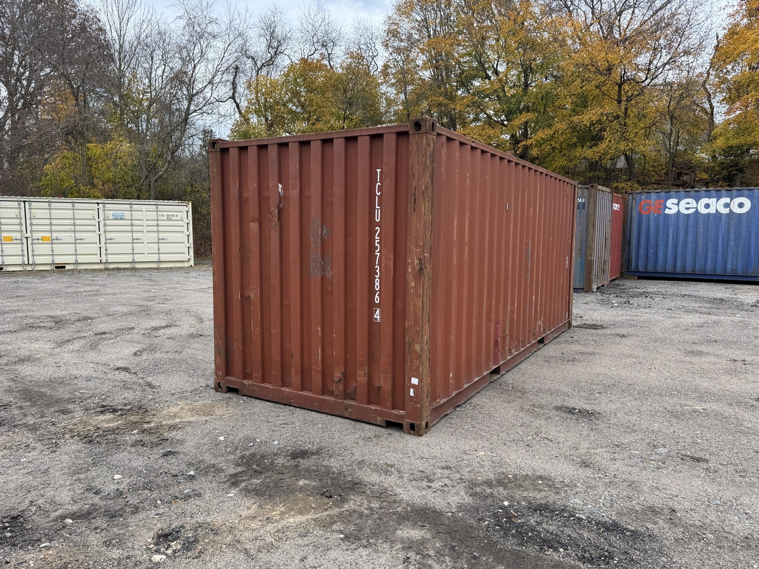 20ft Used Shipping Container – Wind & Watertight – Red — 20ft — used (image 11 of 12)