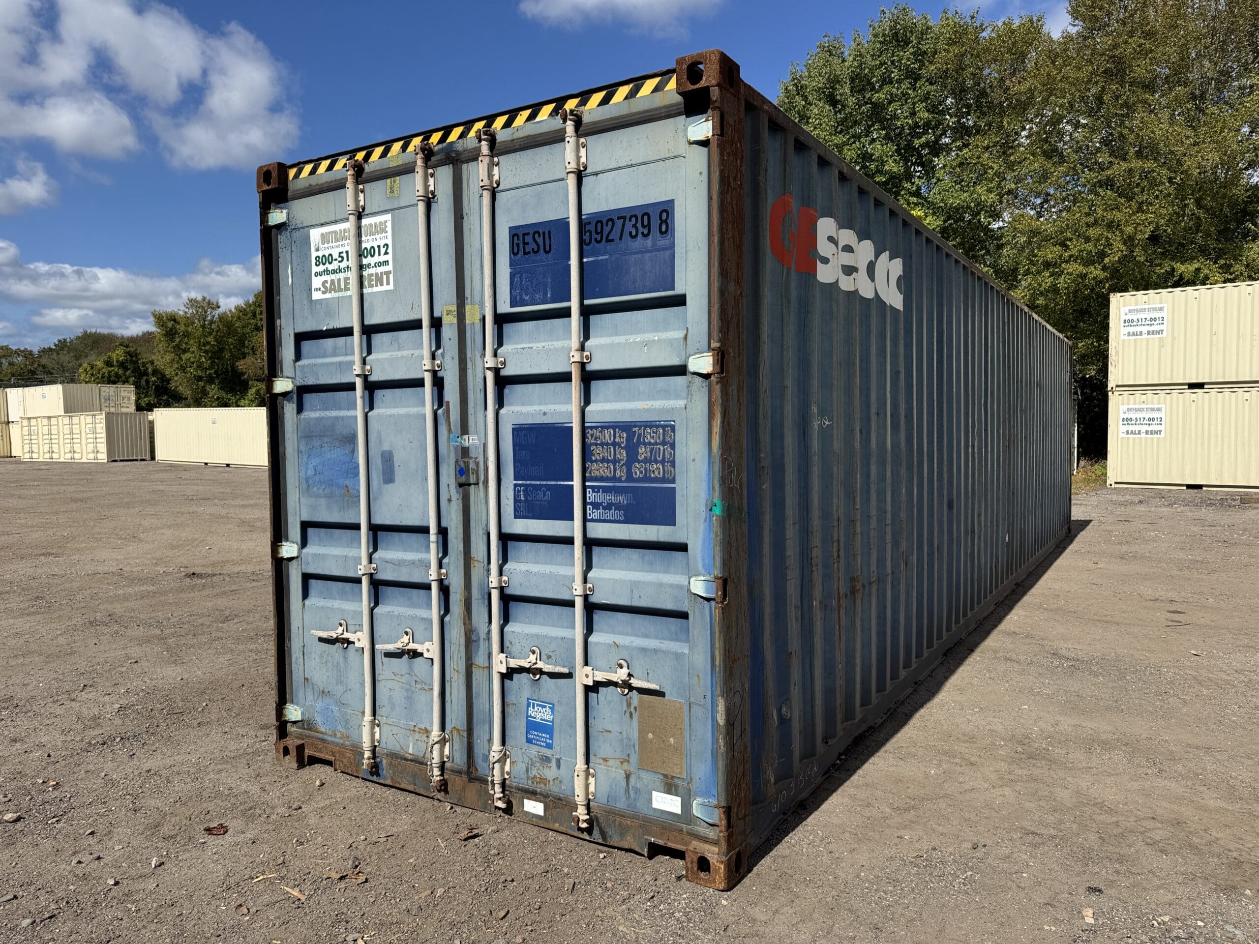 40ft Used High Cube Shipping Container – Wind & Watertight – Blue — 40ft — used (image 6 of 12)