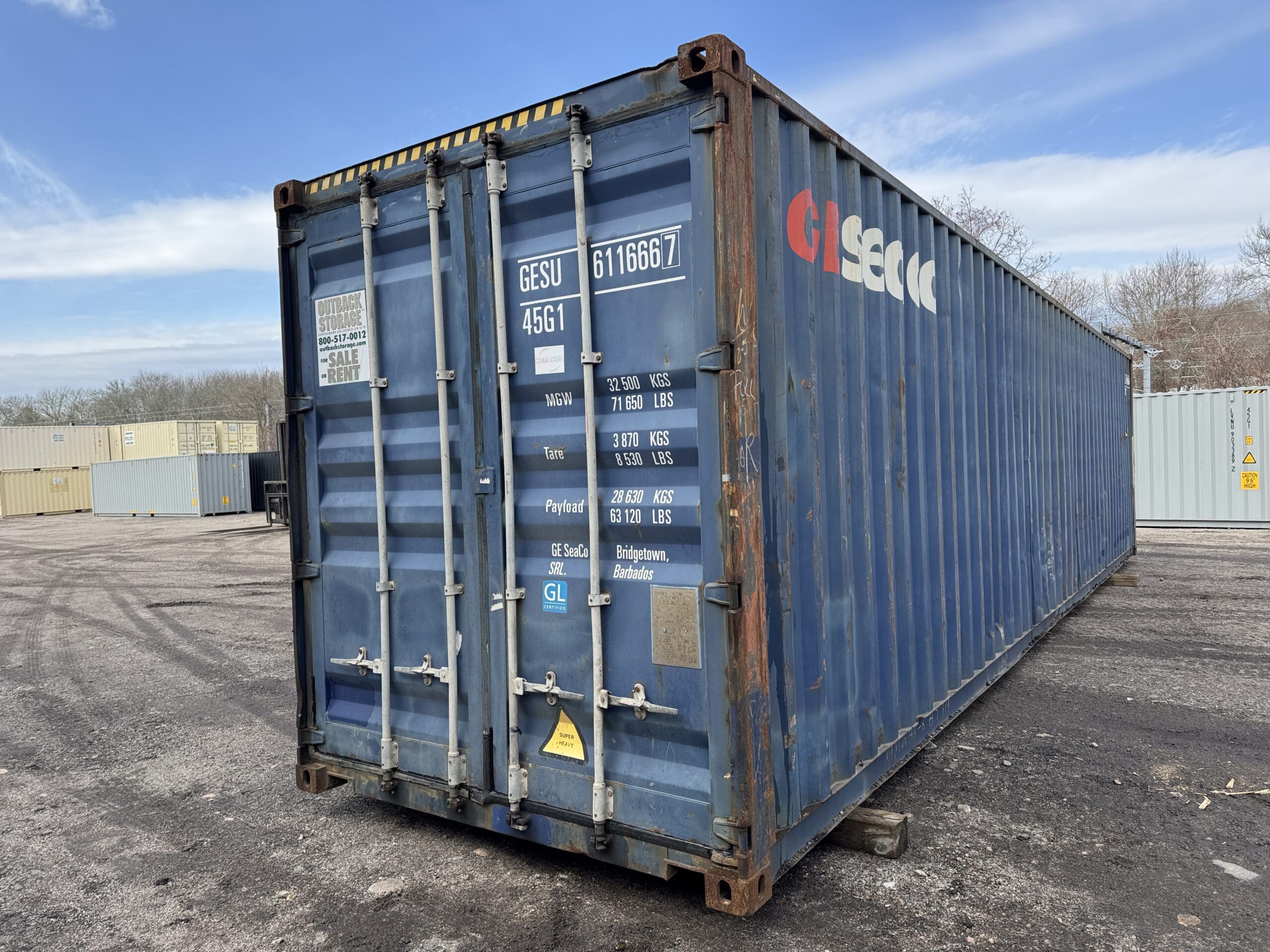 40ft Used High Cube Shipping Container – Wind & Watertight – Blue — 40ft — used (image 6 of 12)