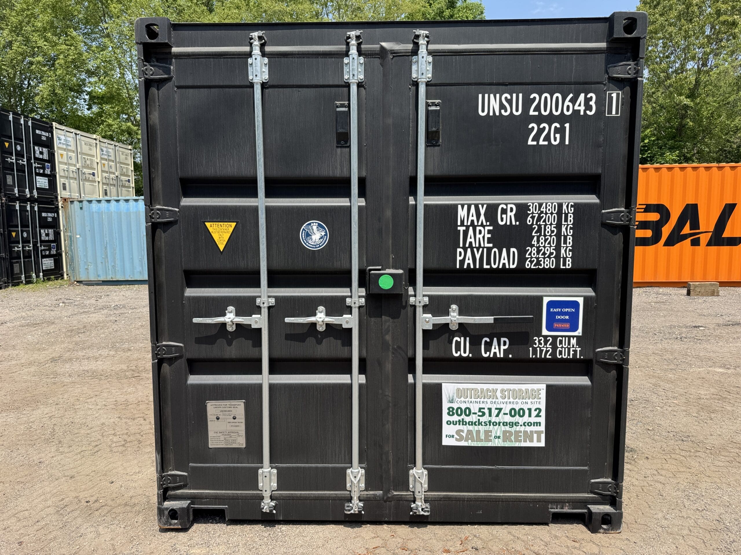 20ft New Shipping Container – Wind & Watertight – Black — 20ft — new (image 3 of 12)
