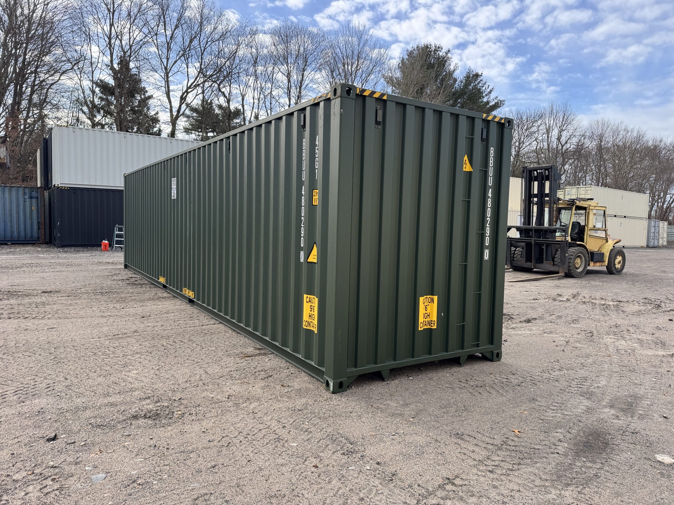 40ft New High Cube Shipping Container – Wind & Watertight – Green — 40ft — new (image 10 of 12)