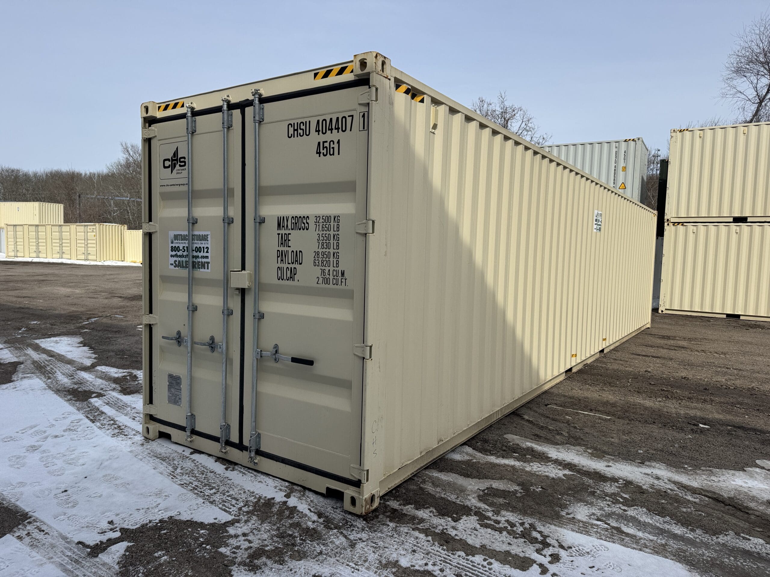 40ft New High Cube Shipping Container – Wind & Watertight – Beige — 40ft — new (image 8 of 12)