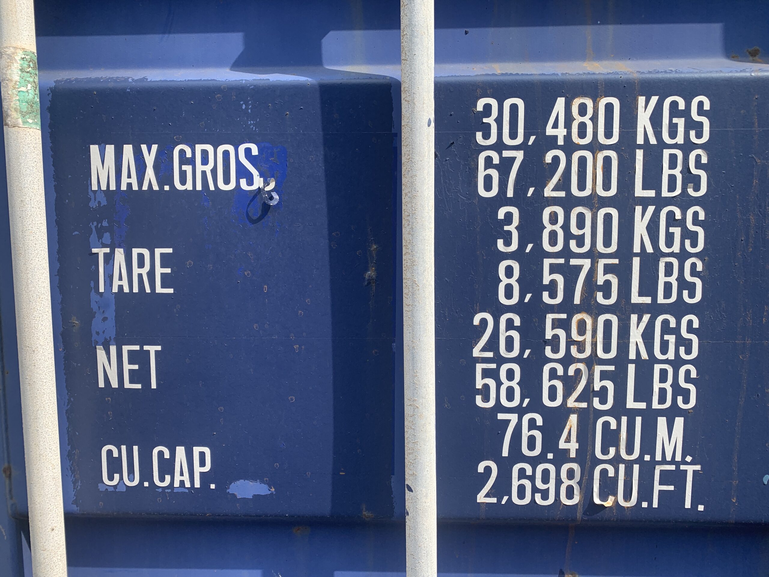 40ft Used High Cube Shipping Container – Wind & Watertight – Blue — 40ft — used (image 5 of 12)