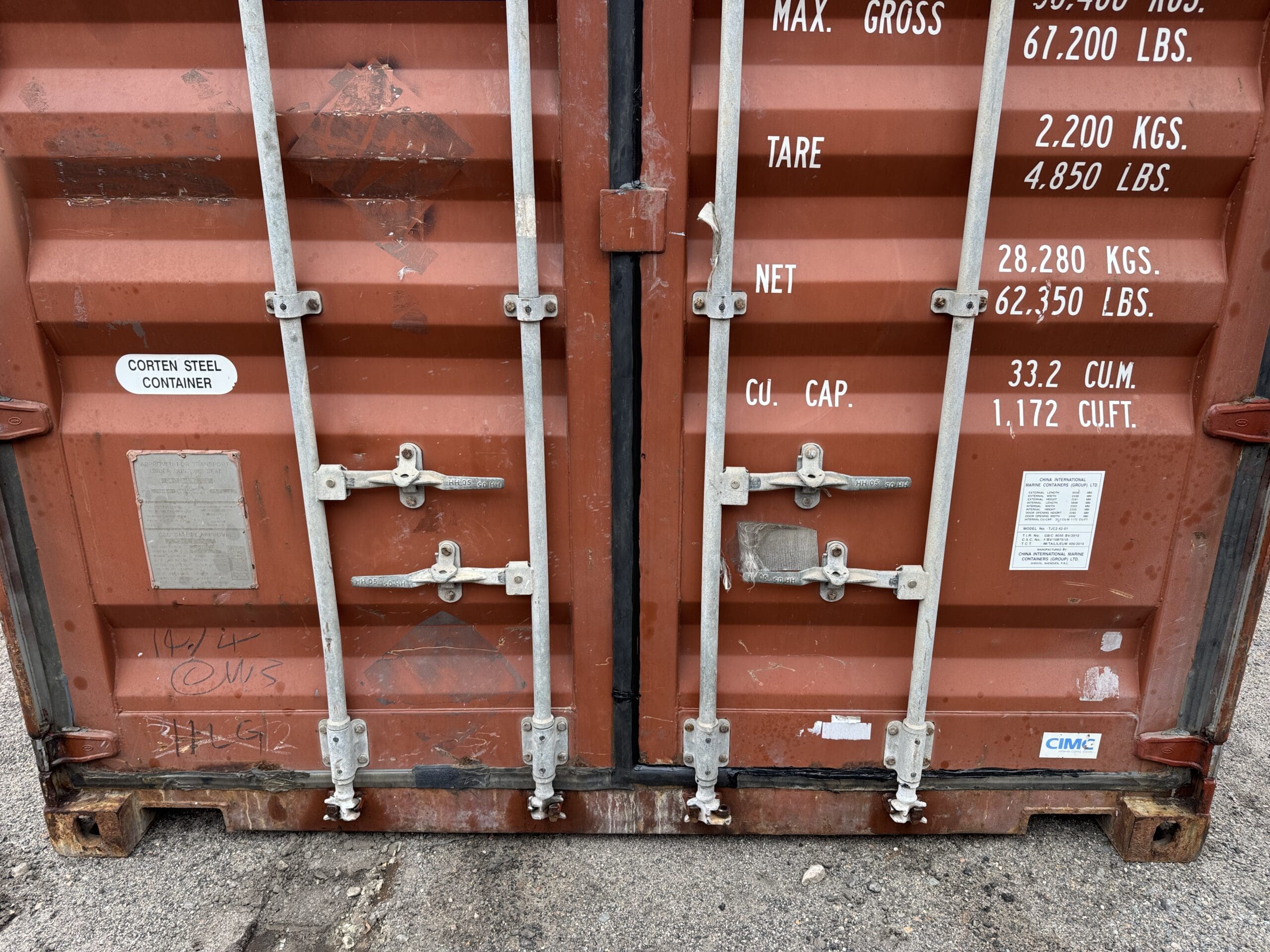 20ft Used Shipping Container – Wind & Watertight – Red — 20ft — used (image 5 of 12)