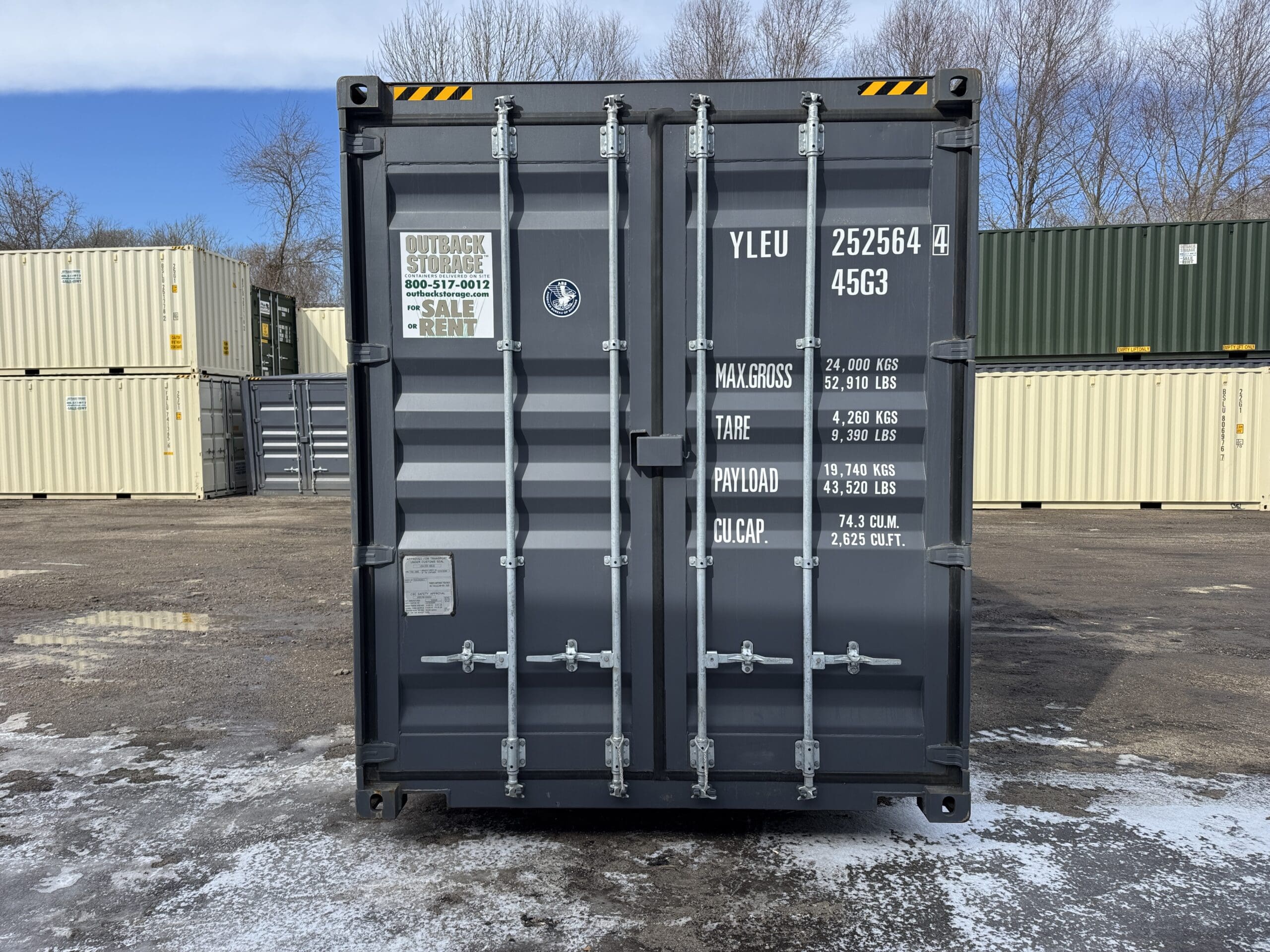 40ft New High Cube Shipping Container – Wind & Watertight – Dk Gray — 40ft — new (image 3 of 12)