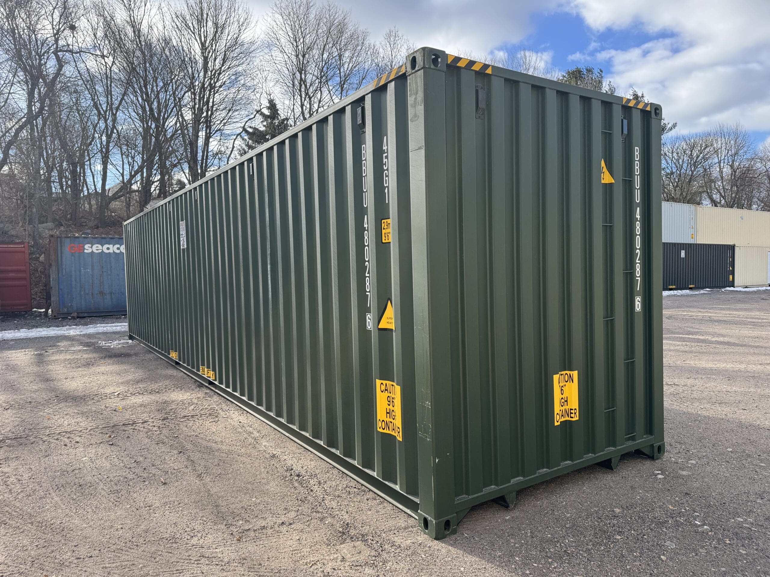 40ft New High Cube Shipping Container – Wind & Watertight – Green — 40ft — new (image 10 of 12)