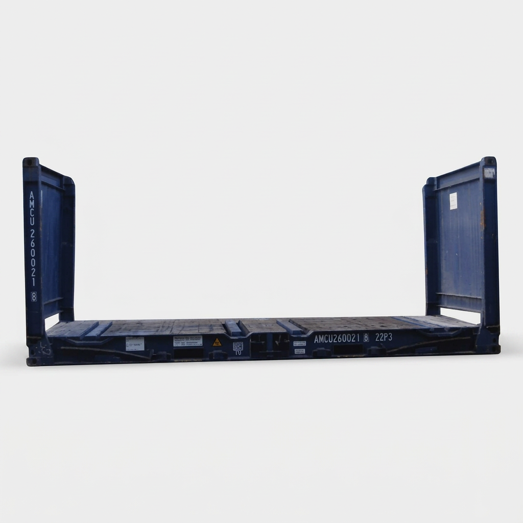 20FT x 8FT Used Flat Rack Shipping Containers — Flat Rack Containers (image 4 of 4)