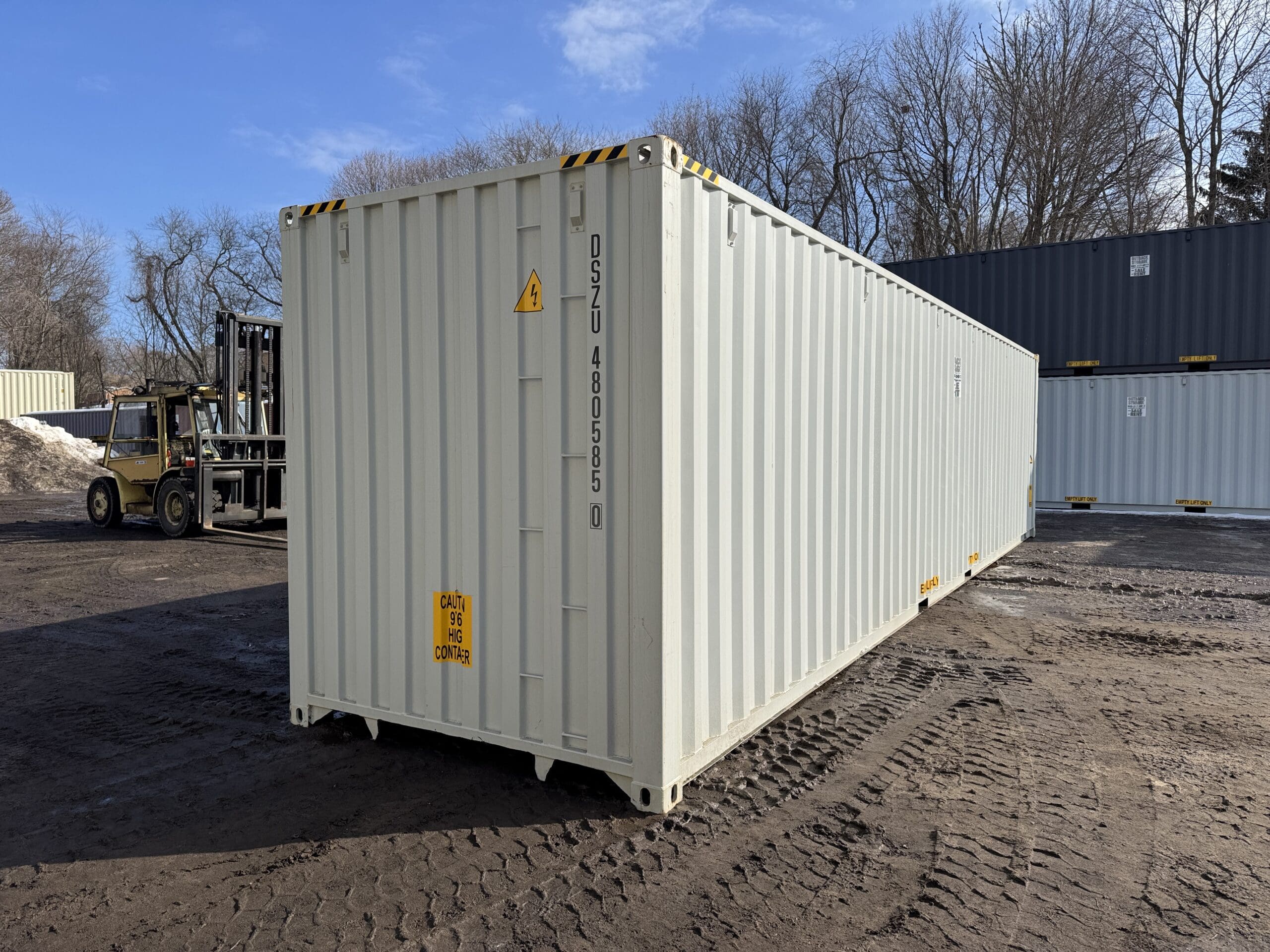 40ft New High Cube Shipping Container – Wind & Watertight – Gray — 40ft — new (image 11 of 12)