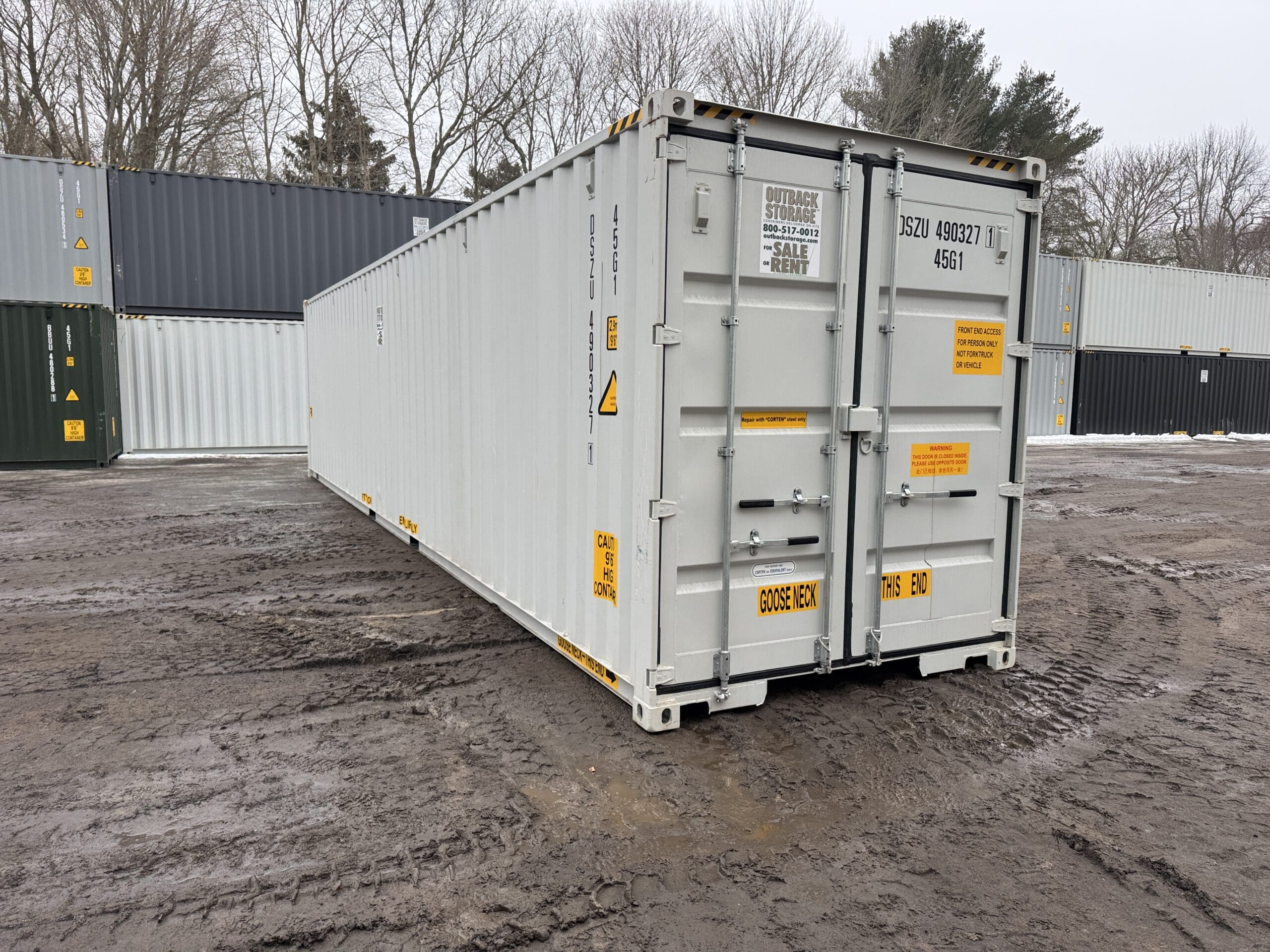 40ft New High Cube Shipping Container – Wind & Watertight – Gray — 40ft — new (image 10 of 12)