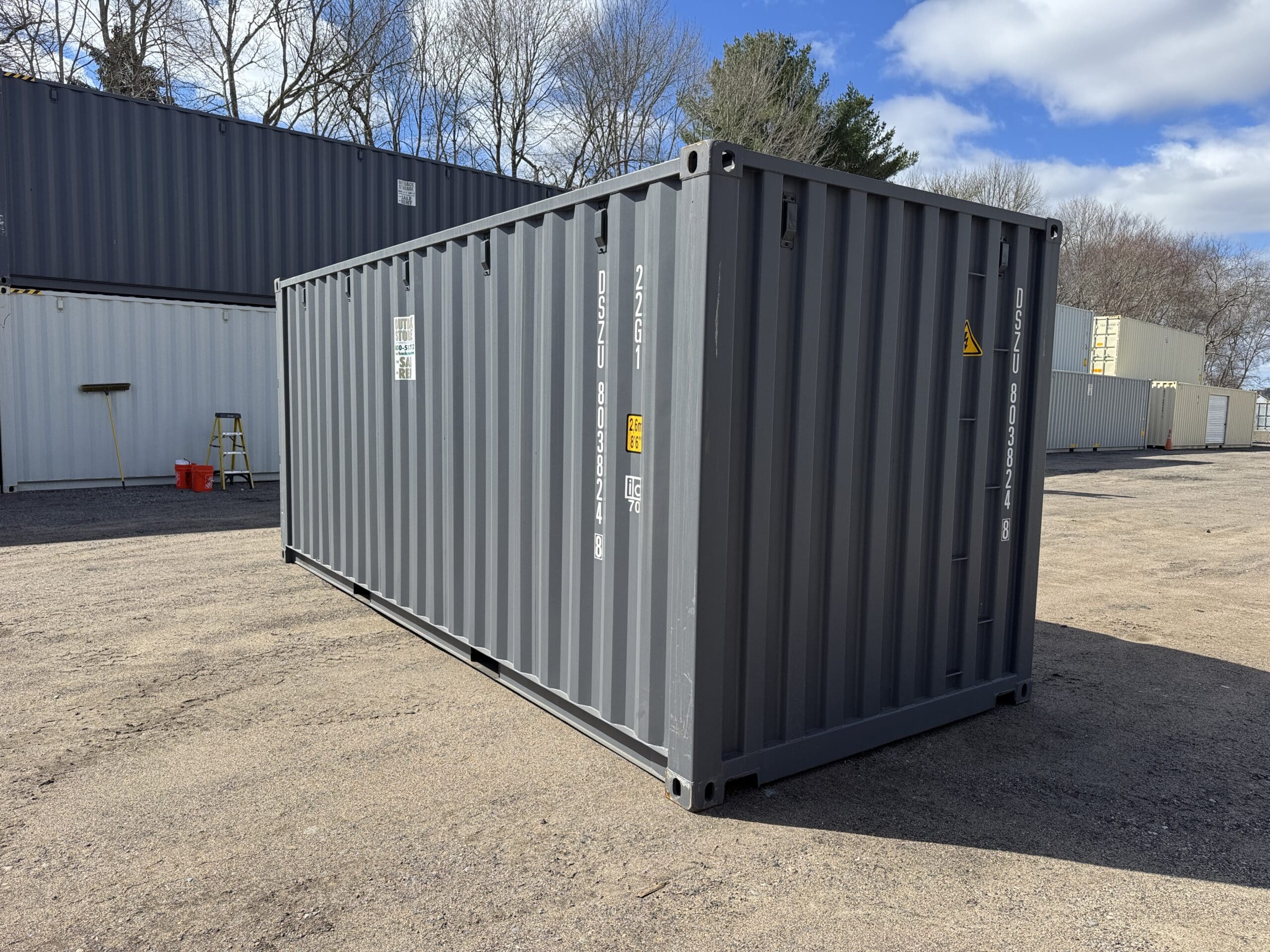 20ft New Shipping Container – Wind & Watertight – Gray — 20ft — new (image 10 of 12)