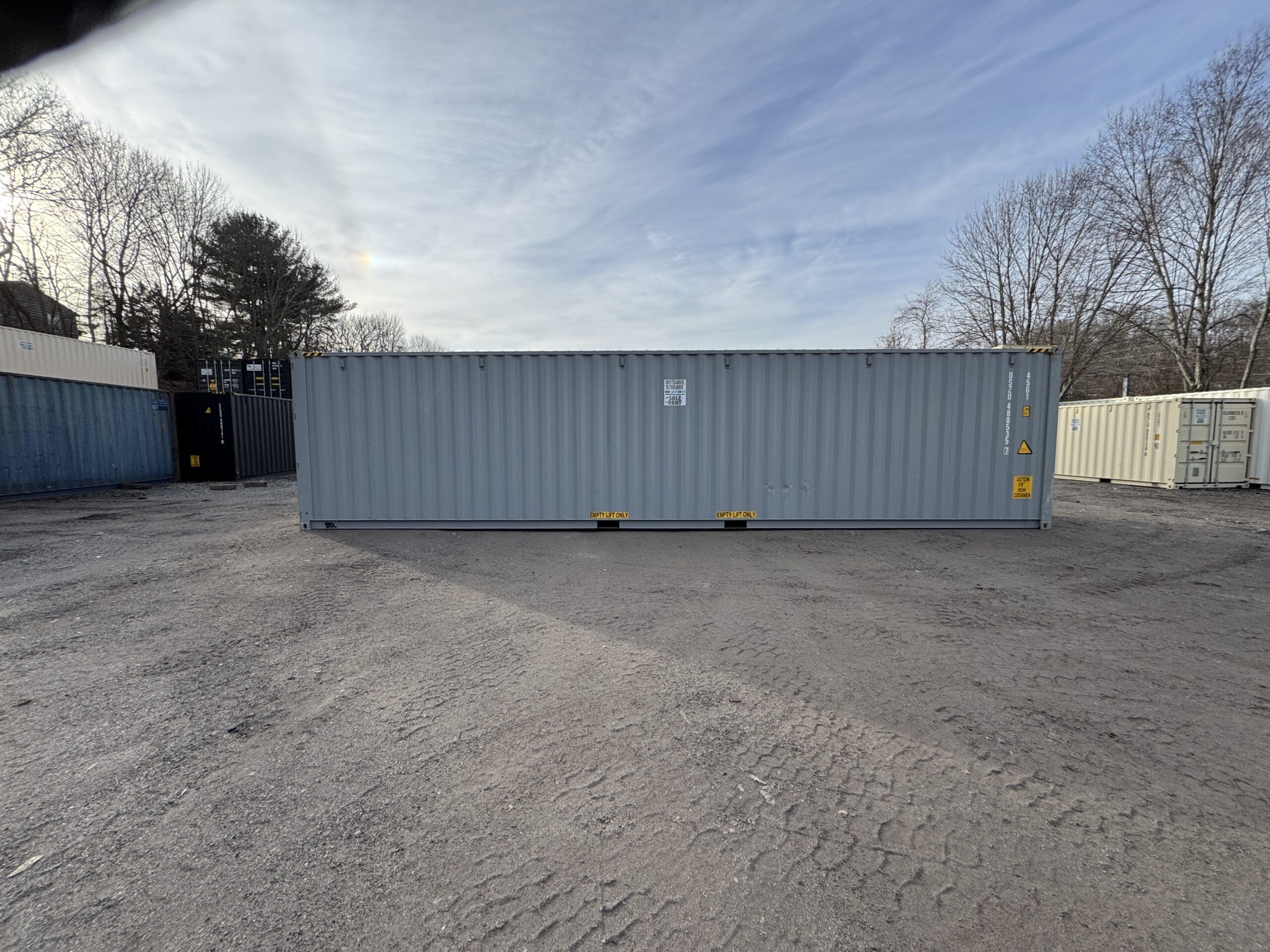 40ft New High Cube Shipping Container – Wind & Watertight – Gray — 40ft — new (image 9 of 12)