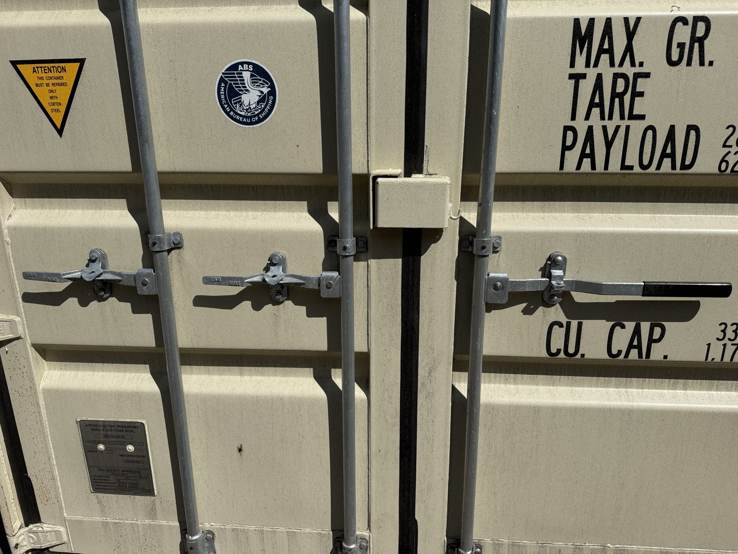 20ft New Shipping Container – Wind & Watertight – Beige — 20ft — new (image 4 of 12)
