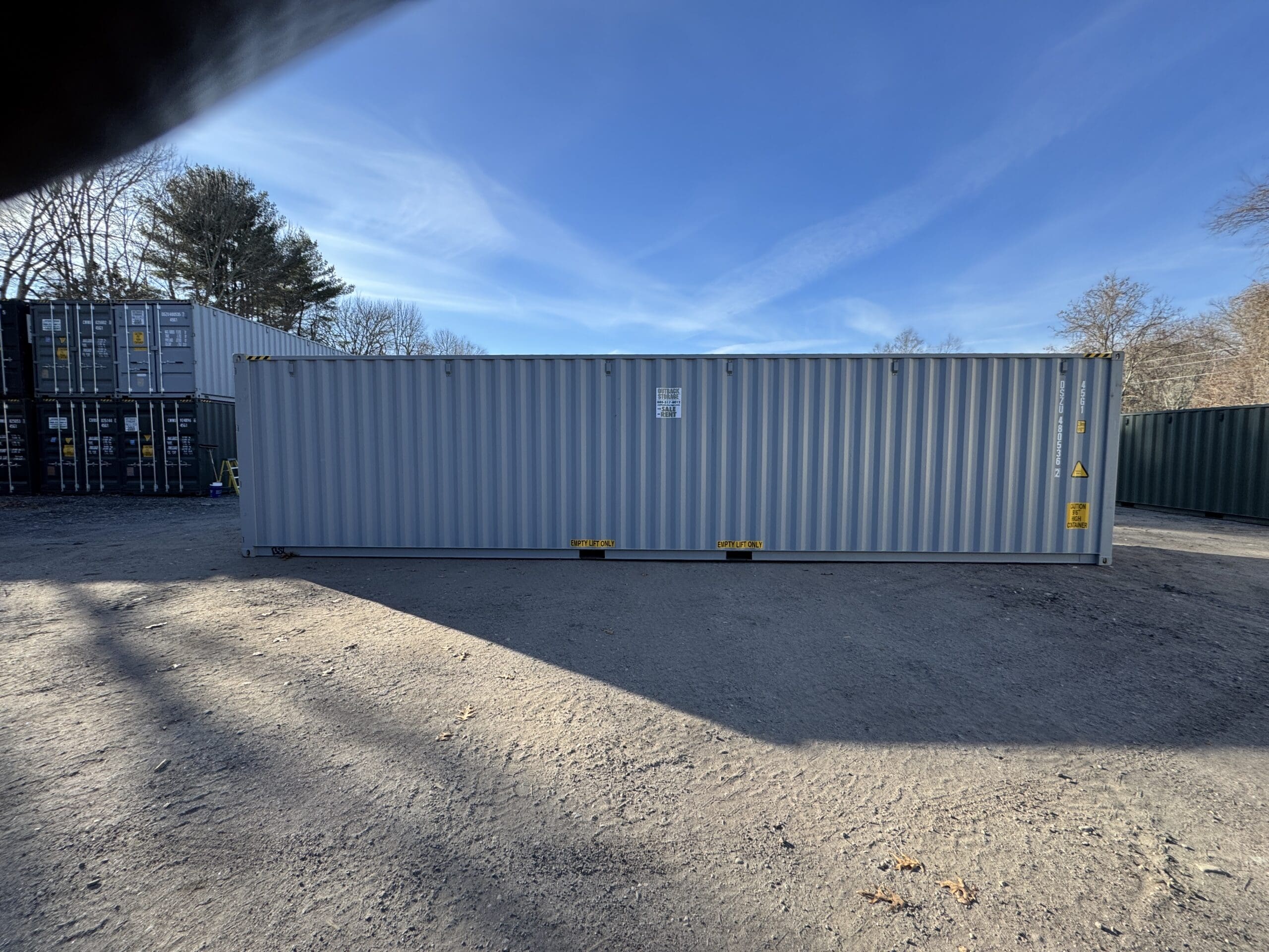 40ft New High Cube Shipping Container – Wind & Watertight – Gray — 40ft — new (image 9 of 12)