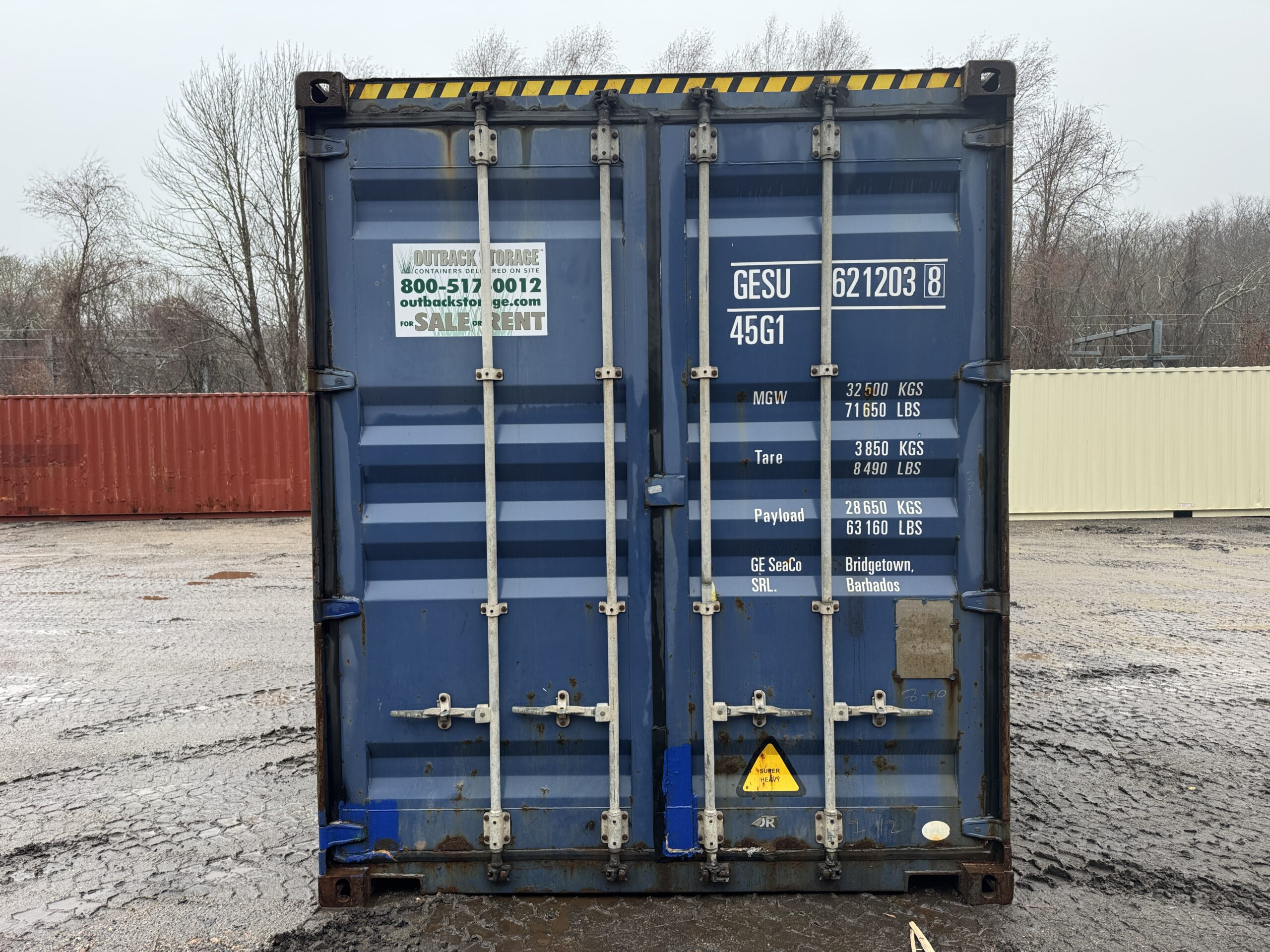 40ft Used High Cube Shipping Container – Wind & Watertight – Blue — 40ft — used (image 3 of 12)