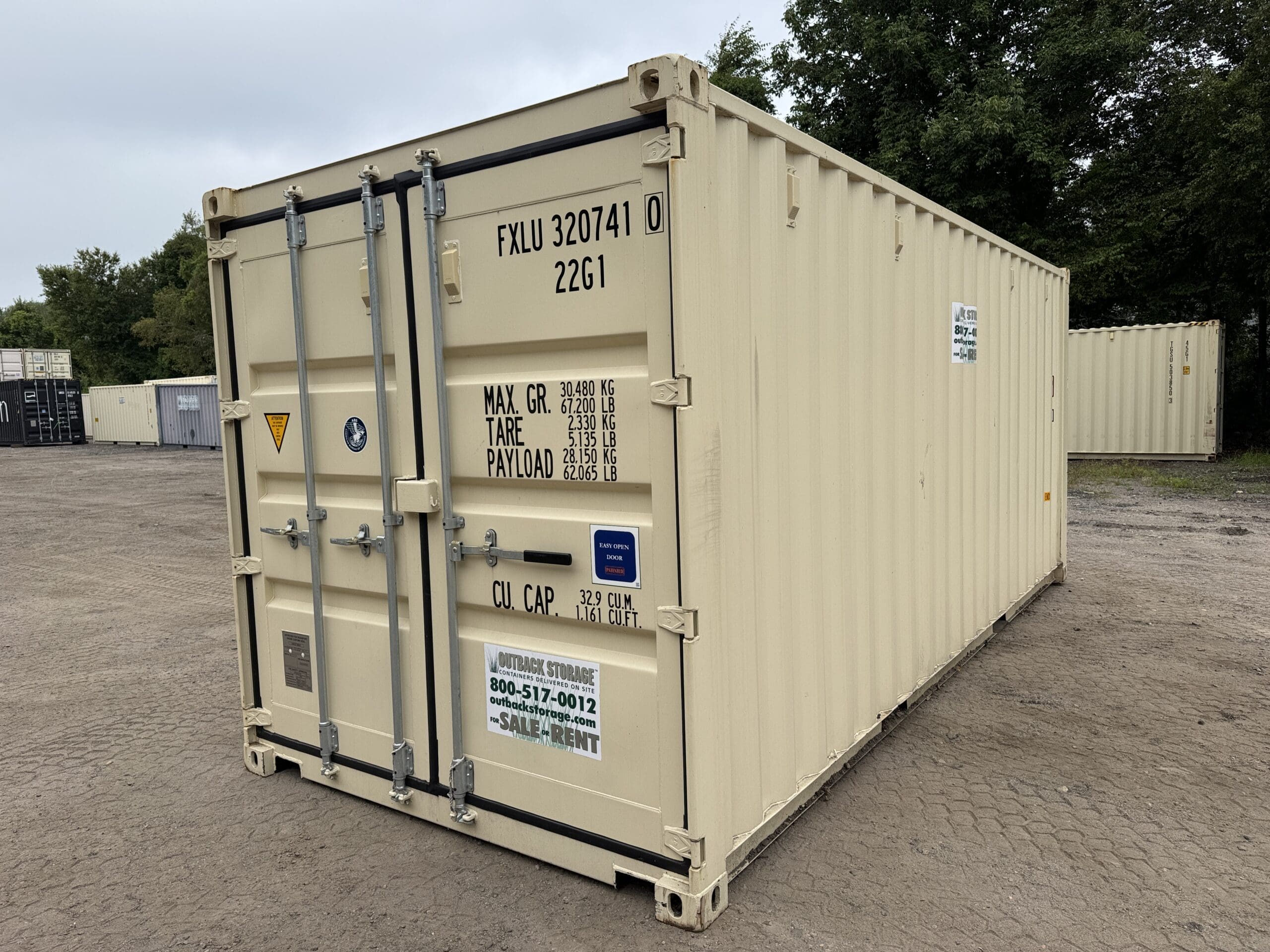 20ft New Shipping Container – Wind & Watertight – Beige — 20ft — new (image 11 of 12)