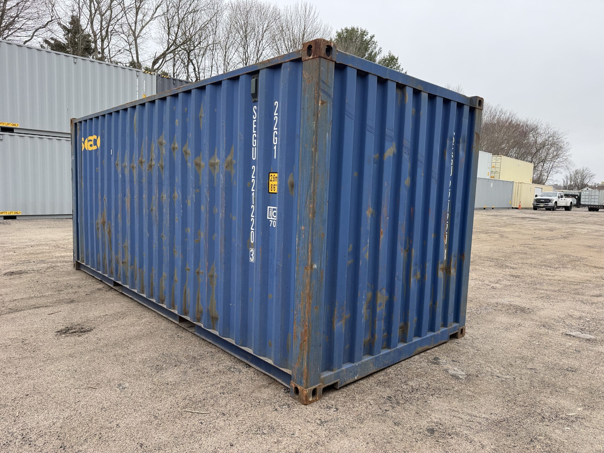 20ft Used Shipping Container – Wind & Watertight – Blue — 20ft — used (image 8 of 12)