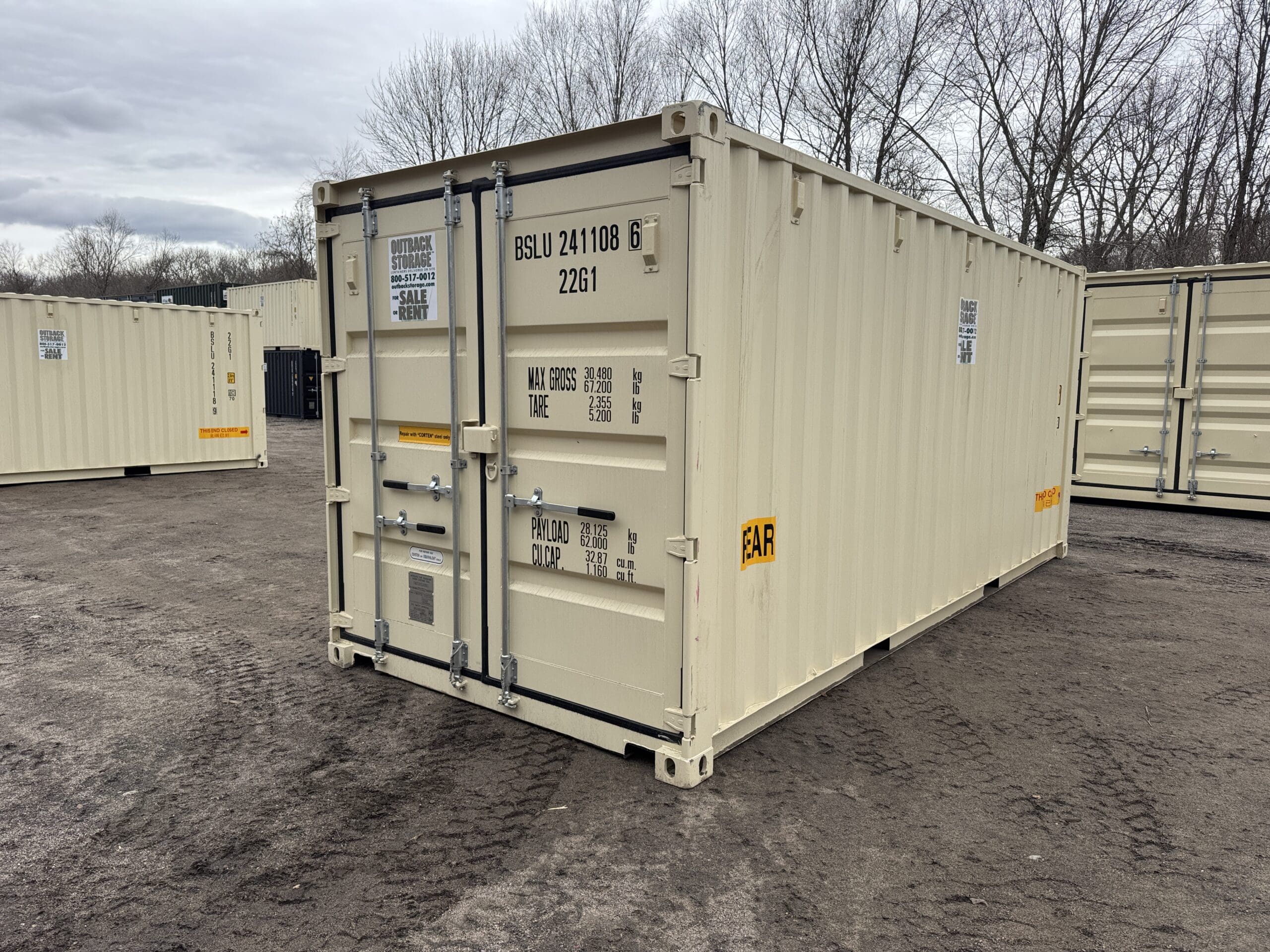 20ft New Shipping Container – Wind & Watertight – Beige — 20ft — new (image 7 of 12)
