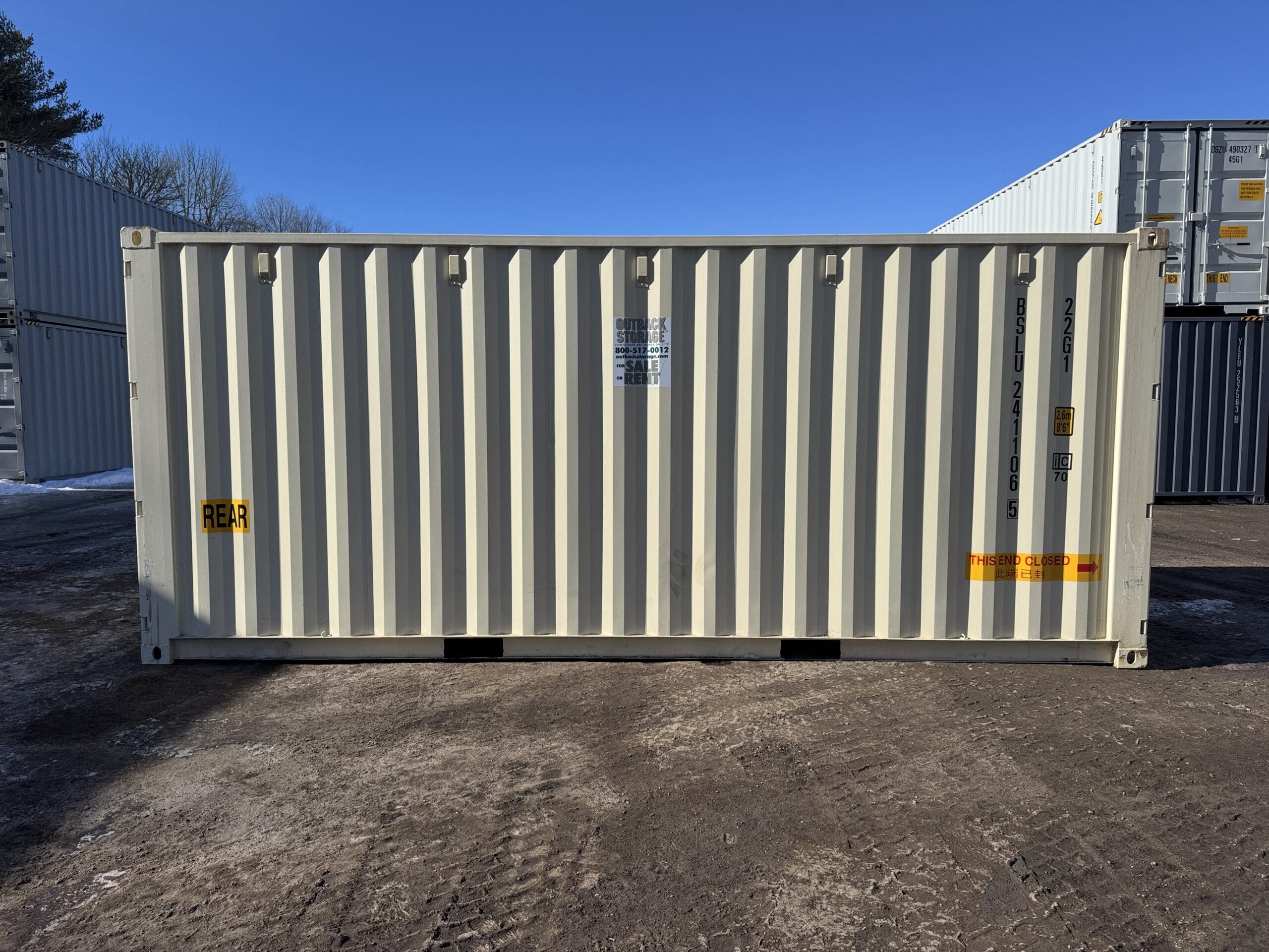 20ft New Shipping Container – Wind & Watertight – Beige — 20ft — new (image 9 of 12)