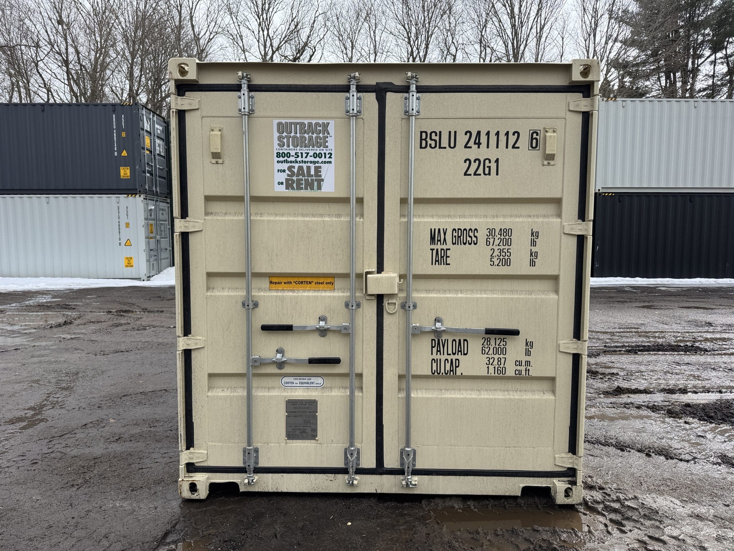 20ft New Shipping Container – Wind & Watertight – Beige — 20ft — new (image 3 of 12)