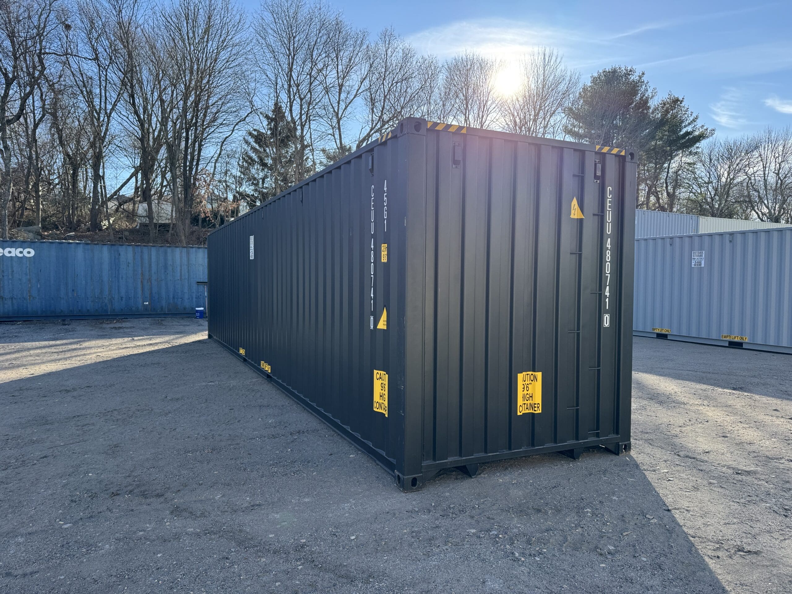 40ft New High Cube Shipping Container – Wind & Watertight – Black — 40ft — new (image 10 of 12)