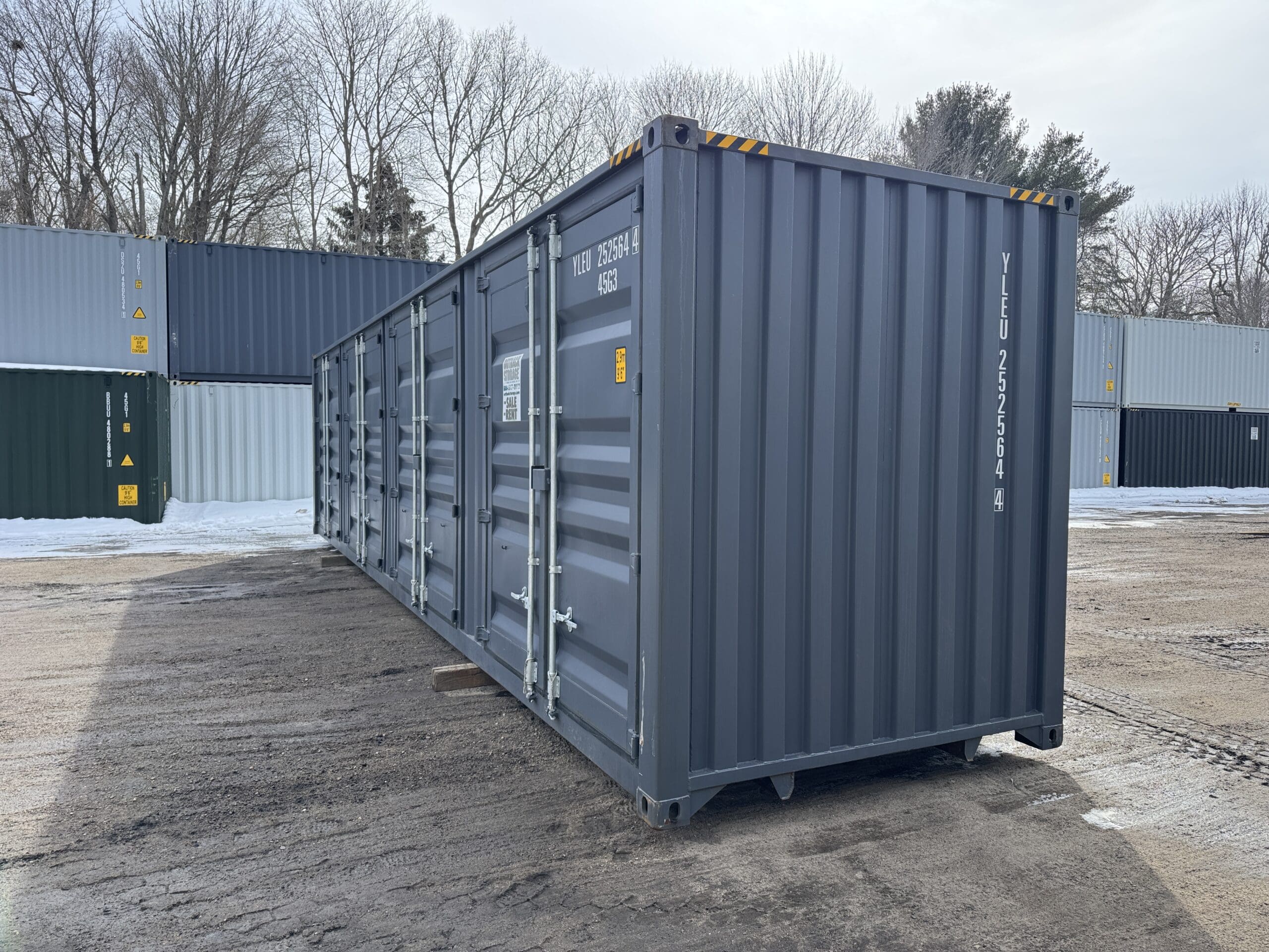 40ft New High Cube Shipping Container – Wind & Watertight – Dk Gray — 40ft — new (image 9 of 12)