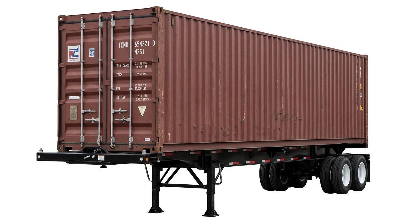 20ft Container Chassis for Sale — Front Exterior View | Outback Shipping Containers 20ft Container Chassis — view 2