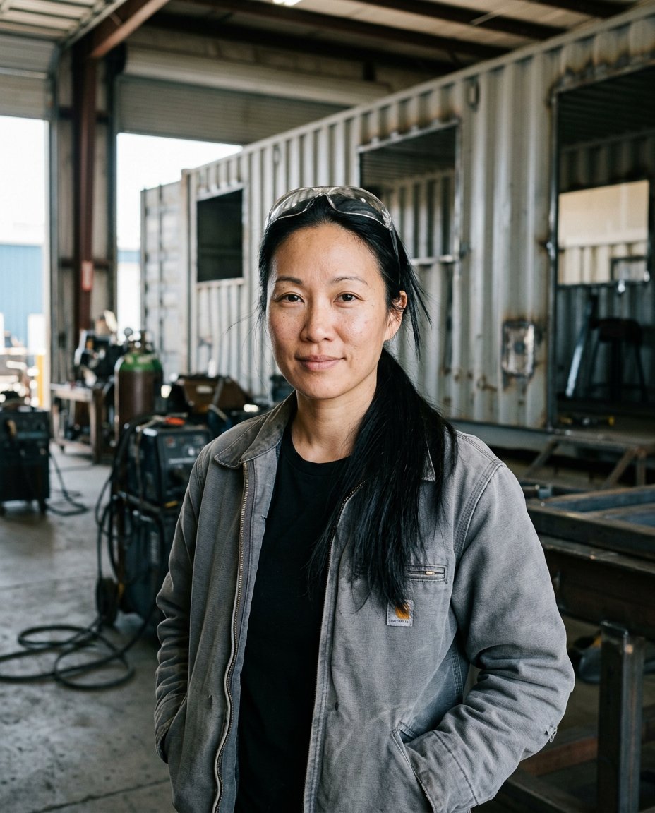 Mei-Lin Tanaka, Director of Fabrication & Modifications at Outback Shipping Containers