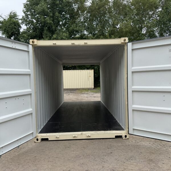 20ft New Shipping Container – Wind & Watertight – Beige – Unit FXLU320741-0