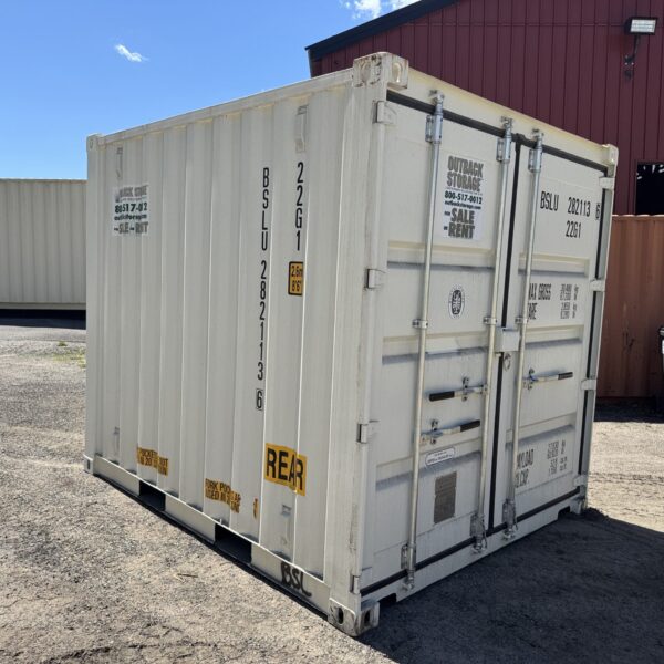 10ft New Shipping / Storage Container – Wind & Watertight – White – Unit BSLU282113-6