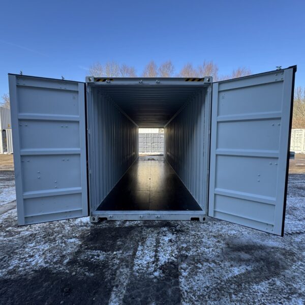 40ft New High Cube Shipping Container – Wind & Watertight – Gray – Unit DSZU490326-6