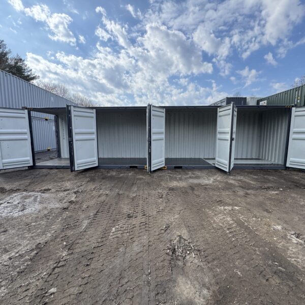 40ft New High Cube Shipping Container – Wind & Watertight – Dk Gray – Unit EPQU644766-6