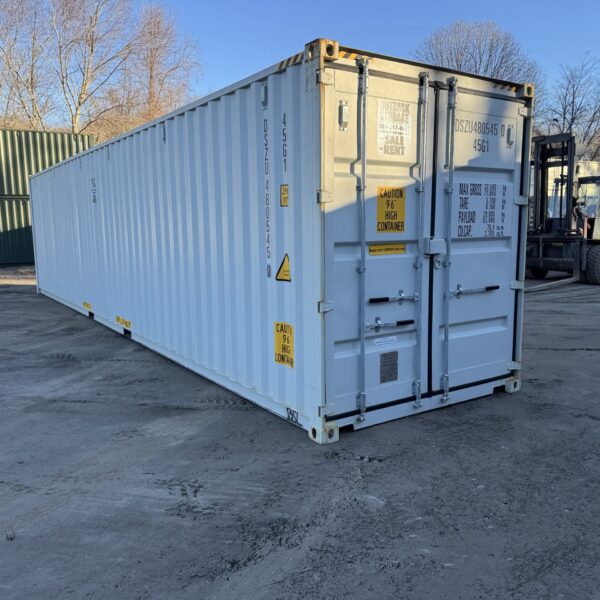 40ft New High Cube Shipping Container – Wind & Watertight – Gray – Unit DSZU480545-0