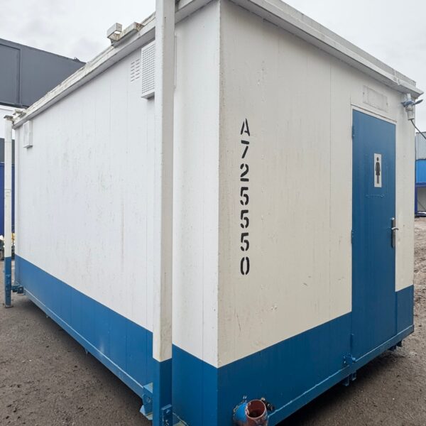 16 x 9 ft — 3+1 Toilet Block — Building Site Accommodation — Portable Anti-Vandal Cabin