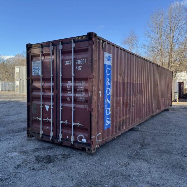 40ft Used High Cube Shipping Container – Wind & Watertight – Red – Unit CRXU986661-1