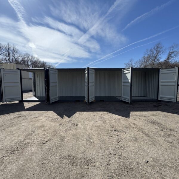 40ft New High Cube Shipping Container – Wind & Watertight – Dk Gray – Unit EPQU644763-0